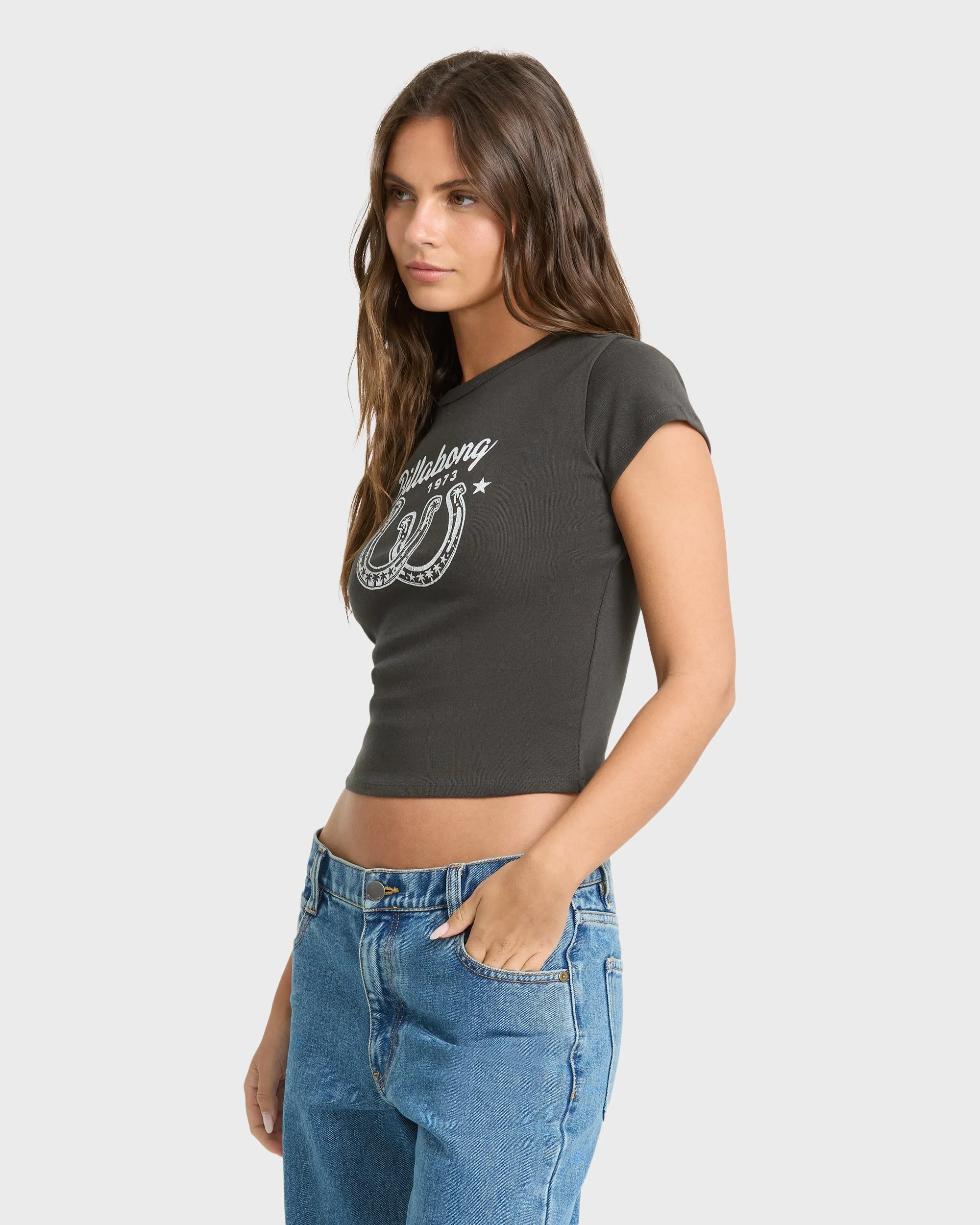 Suns Up Now Short Sleeve Cotton T-Shirt - Off Black sold by Billabong product image thumbnail 4