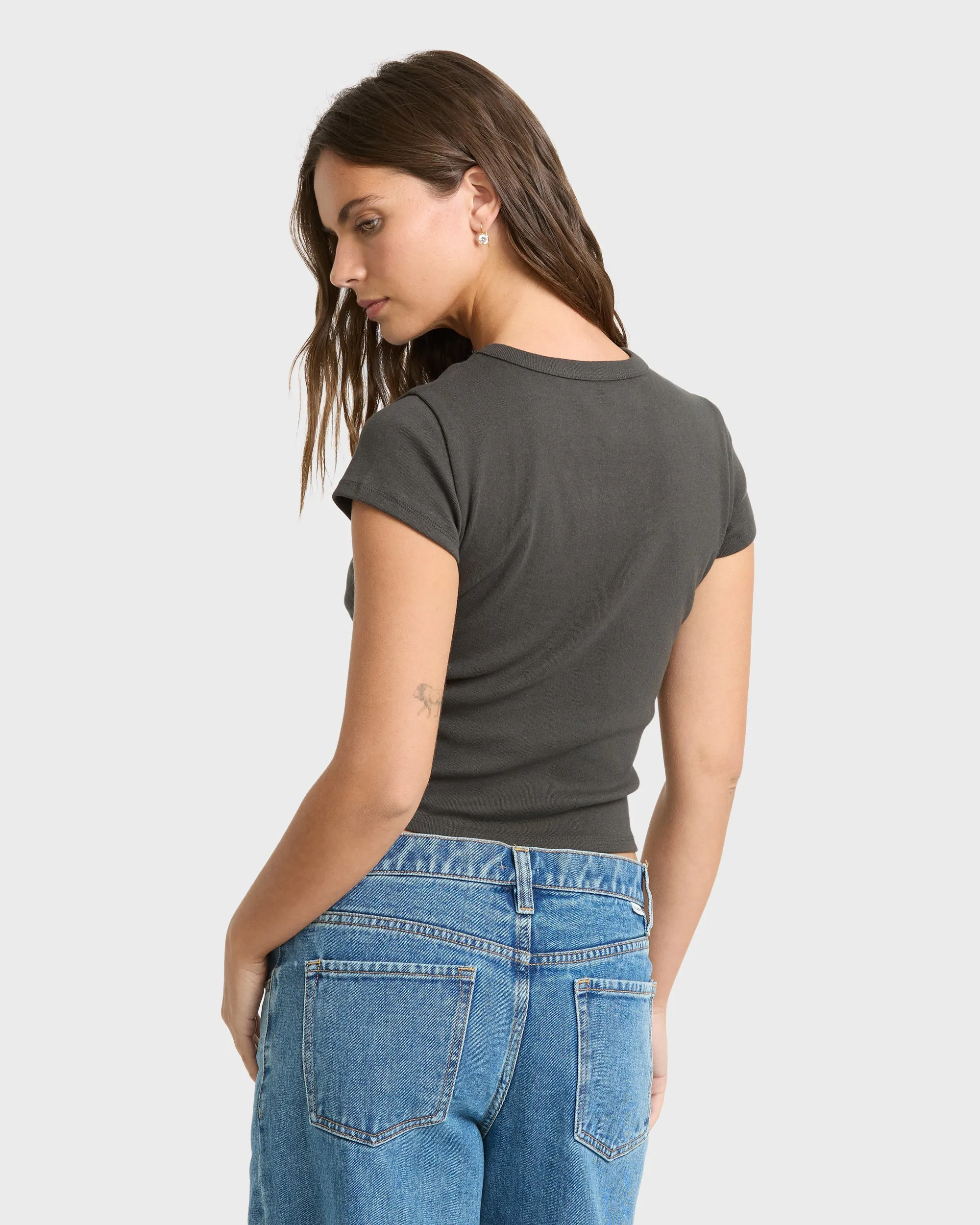 Suns Up Now Short Sleeve Cotton T-Shirt - Off Black sold by Billabong product image thumbnail 2