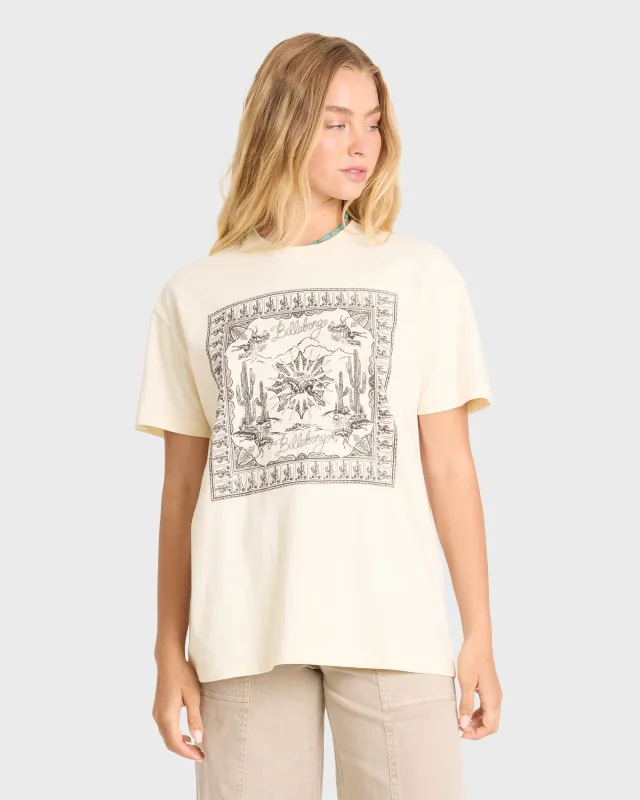 Heading West Short Sleeve Knit T-Shirt - White Cap made by Billabong