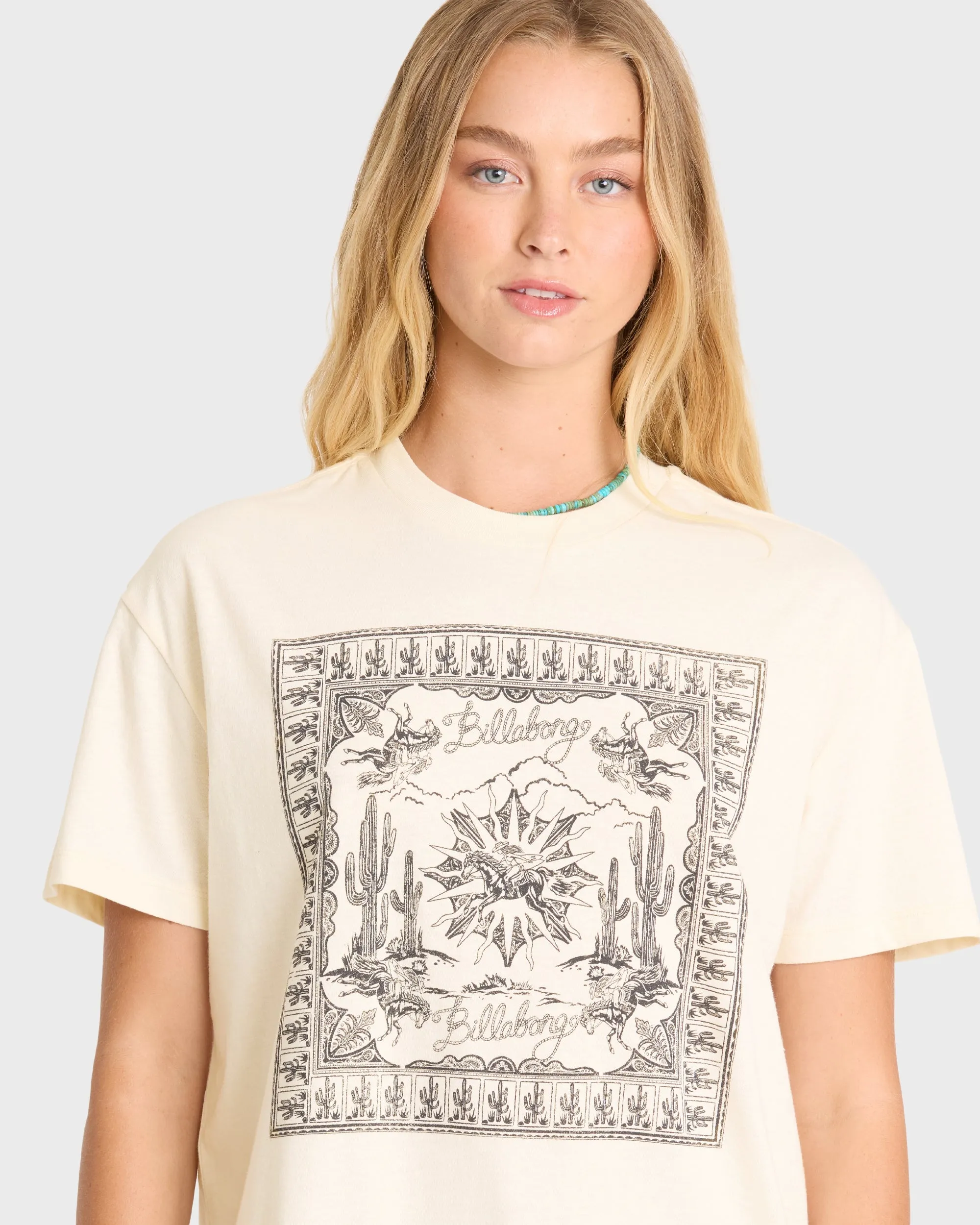 Heading West Short Sleeve Knit T-Shirt - White Cap sold by Billabong product image thumbnail 5