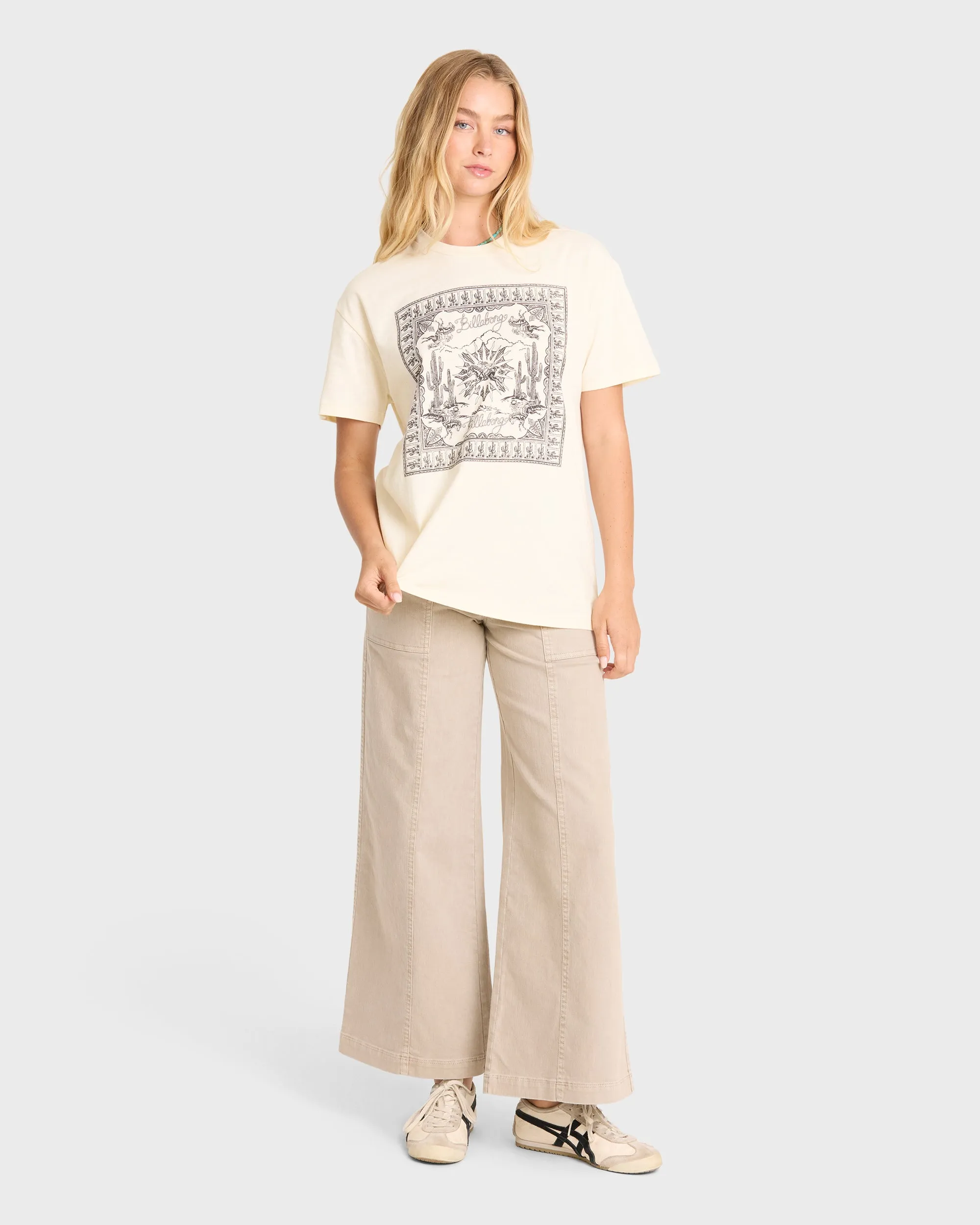 Heading West Short Sleeve Knit T-Shirt - White Cap sold by Billabong product image thumbnail 3