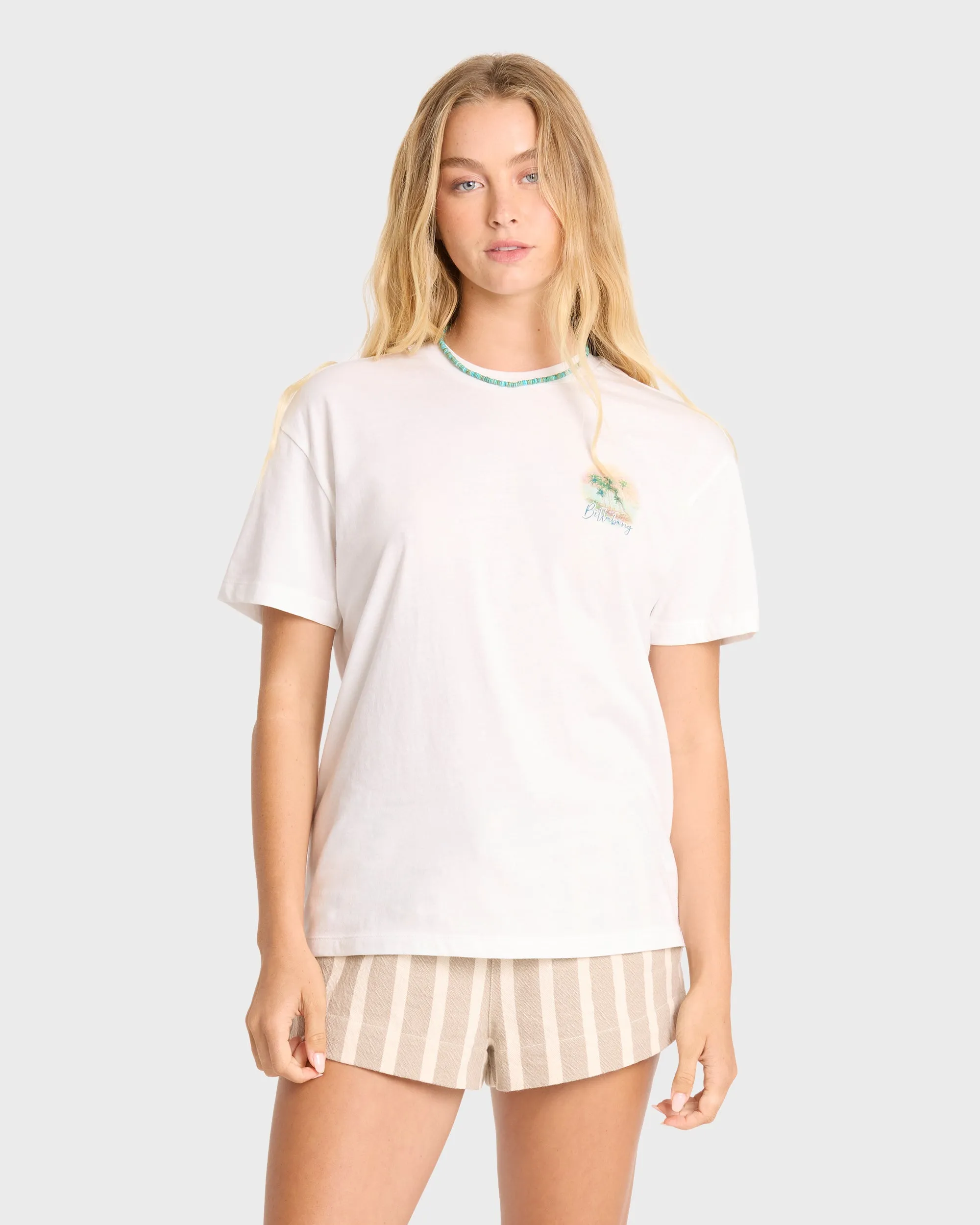 Catching Waves Short Sleeve Jersey T-Shirt - Salt Crystal sold by Billabong
