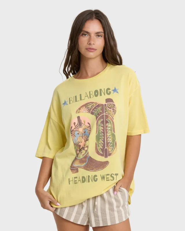 Ready To Roam Short Sleeve Knit T-Shirt - Sundress made by Billabong