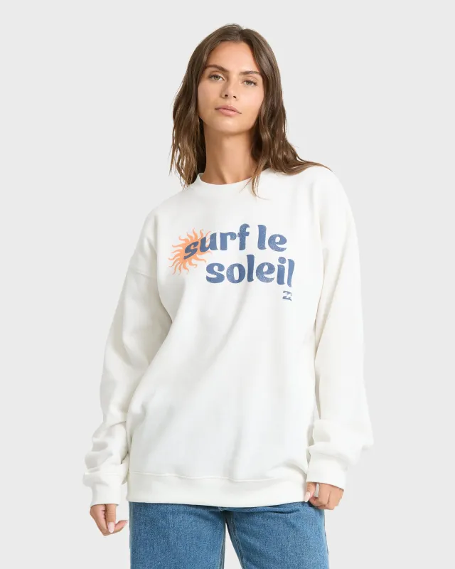 Seaside Panorama Crewneck Sweatshirt - Salt Crystal made by Billabong