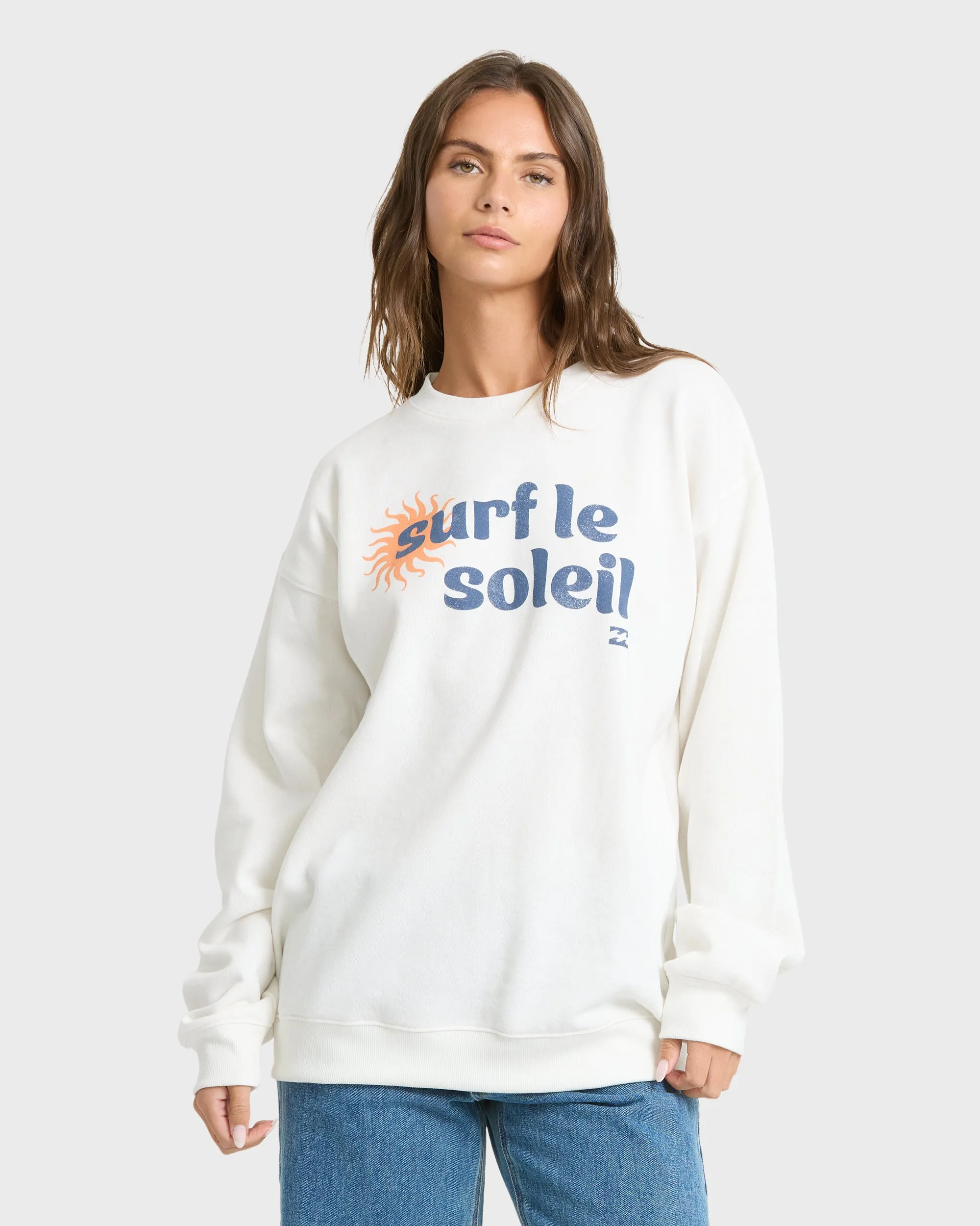 Seaside Panorama Crewneck Sweatshirt - Salt Crystal sold by Billabong