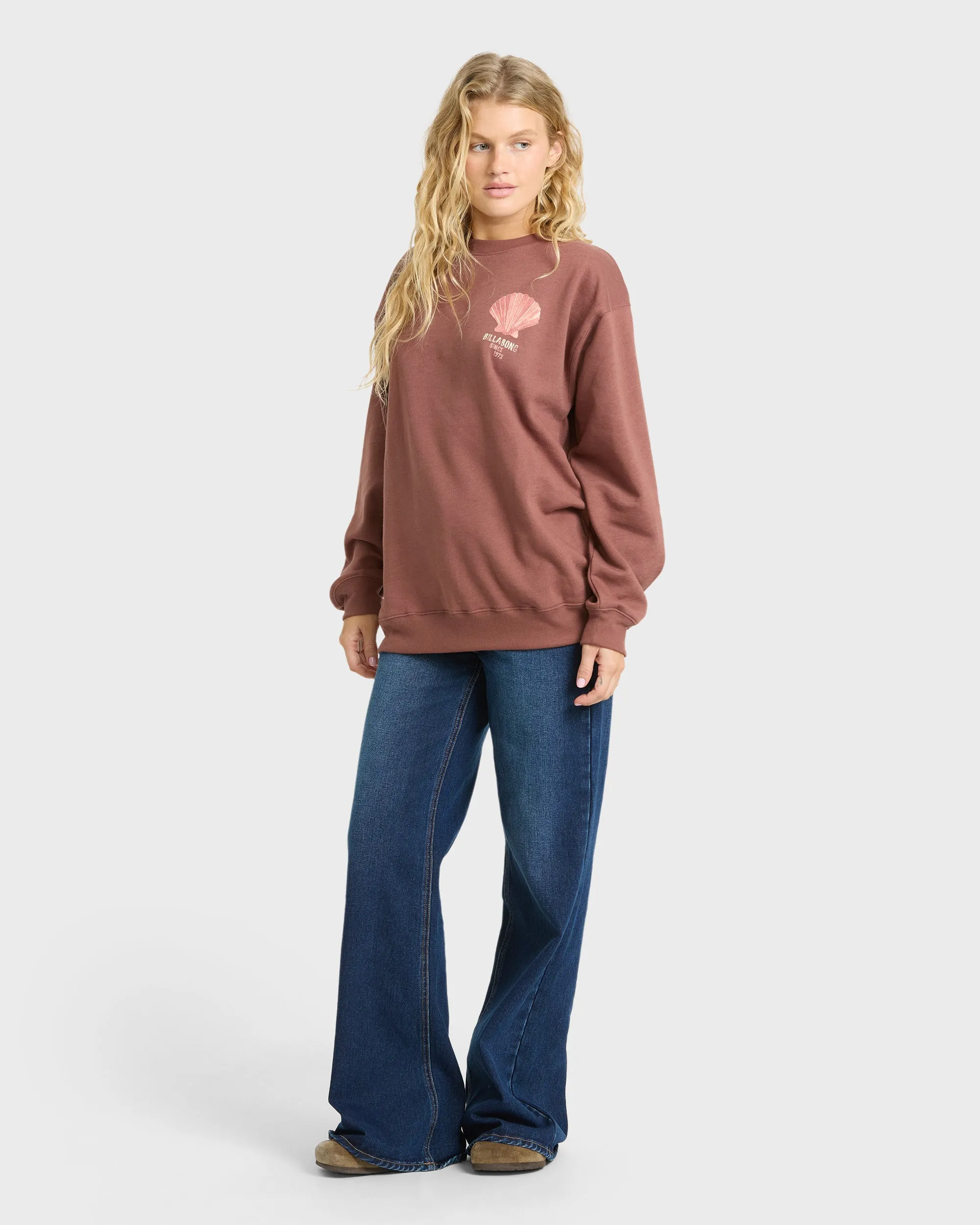 Light In View Crewneck Sweatshirt - Espresso sold by Billabong product image thumbnail 3