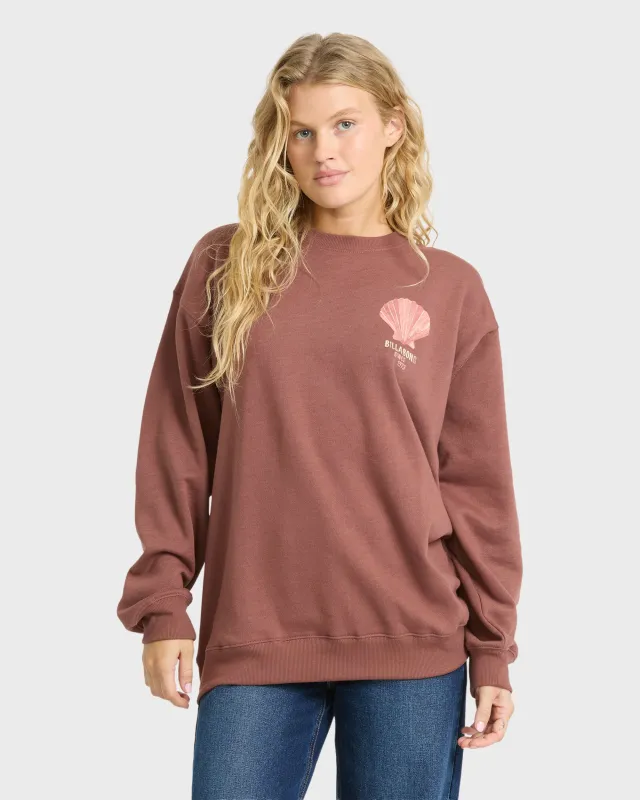 Light In View Crewneck Sweatshirt - Espresso made by Billabong