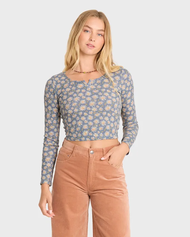 Reese Long Sleeve Thermal Shirt - Blue Smoke made by Billabong