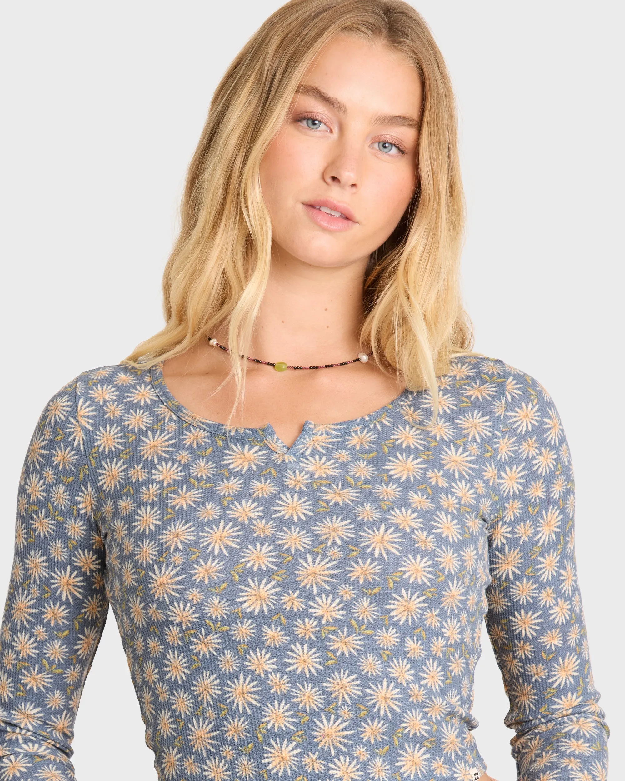 Reese Long Sleeve Thermal Shirt - Blue Smoke sold by Billabong product image thumbnail 5