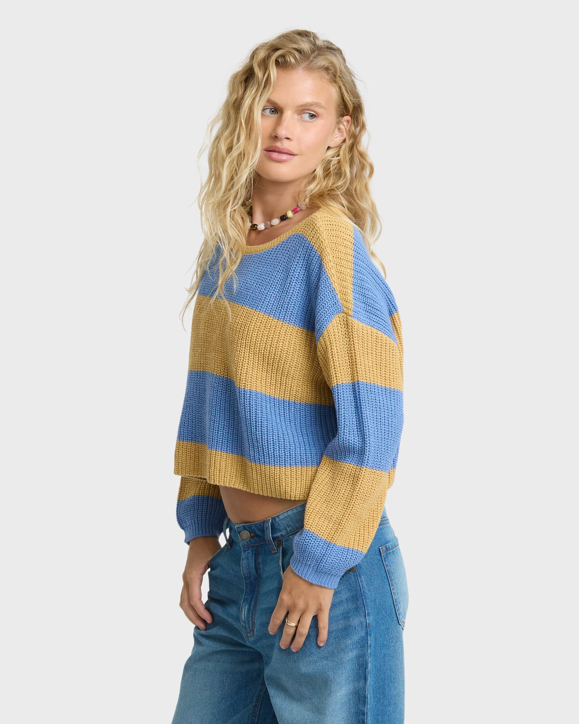 Lit Light Crewneck Sweater - Curry sold by Billabong product image thumbnail 4