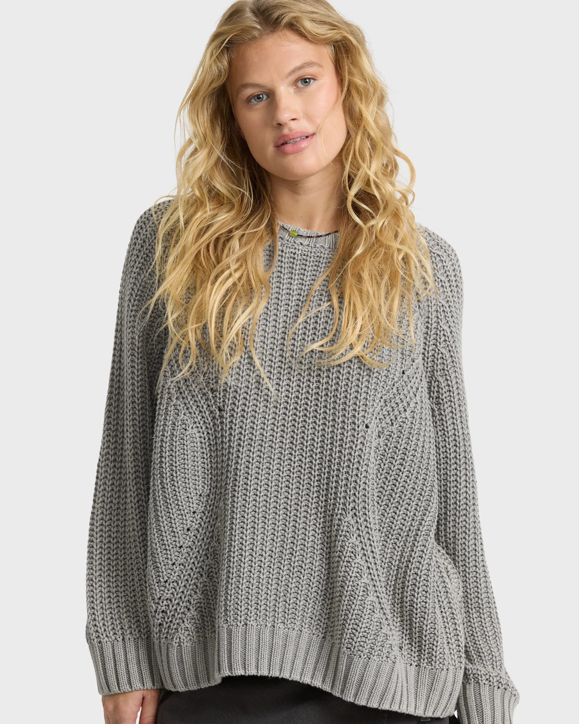 Gone Fishin Crewneck Sweater - Cobblestone sold by Billabong product image thumbnail 5