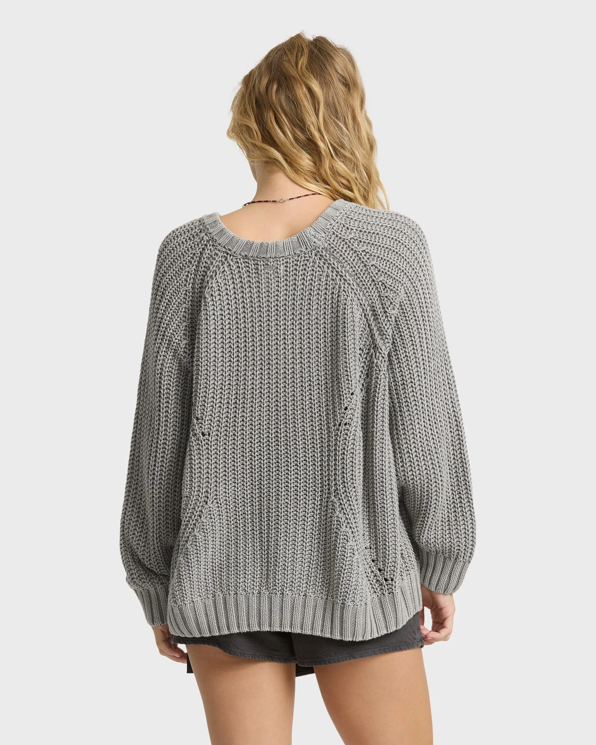 Gone Fishin Crewneck Sweater - Cobblestone sold by Billabong product image thumbnail 2