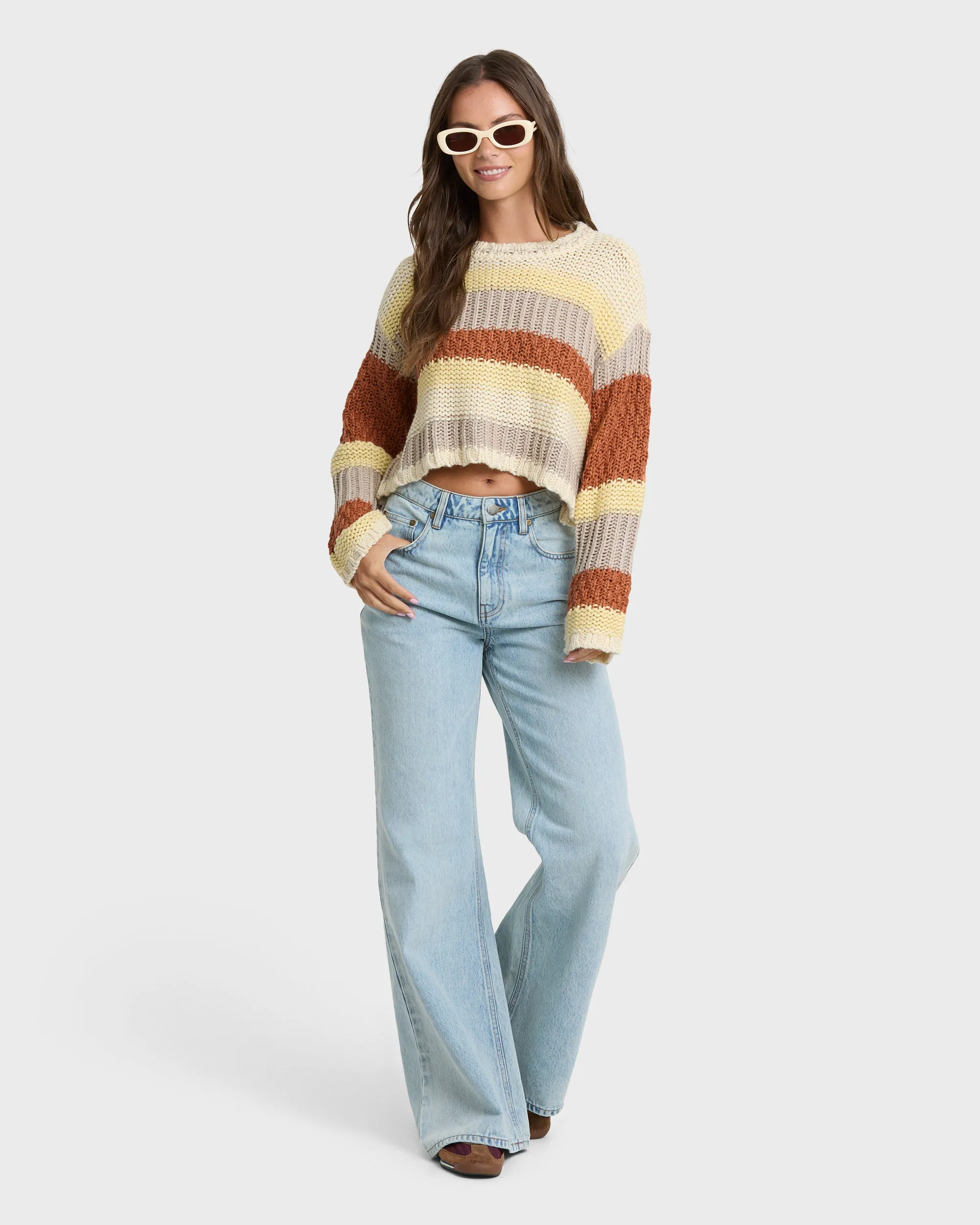 Mix Up Crewneck Sweater - Cobblestone sold by Billabong product image thumbnail 3