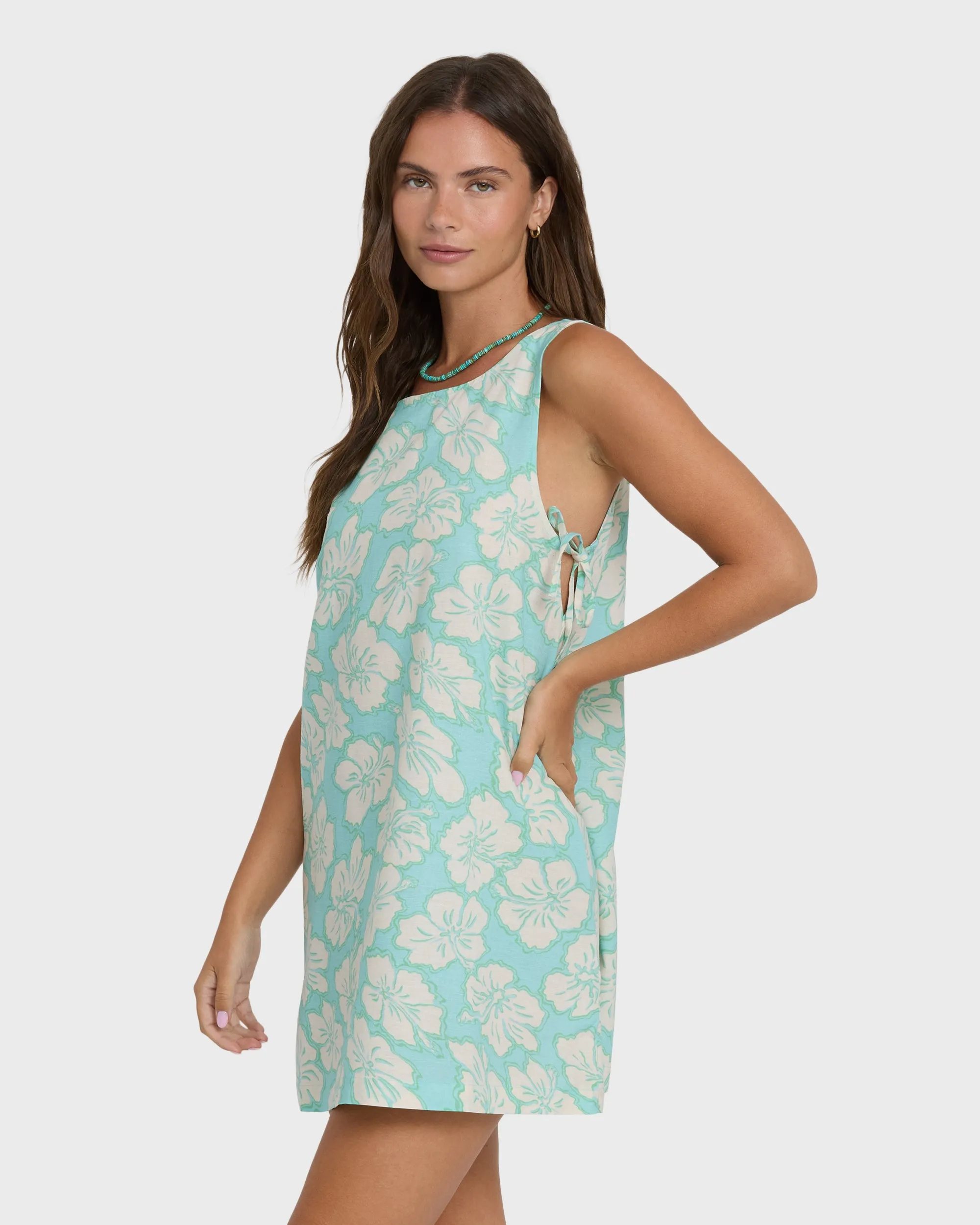 Hibiscus Heaven Mini Dress - Waterfall sold by Billabong product image thumbnail 4