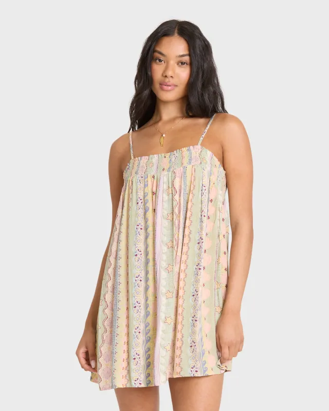 Dream Of Me Mini Dress - Smoke Green made by Billabong