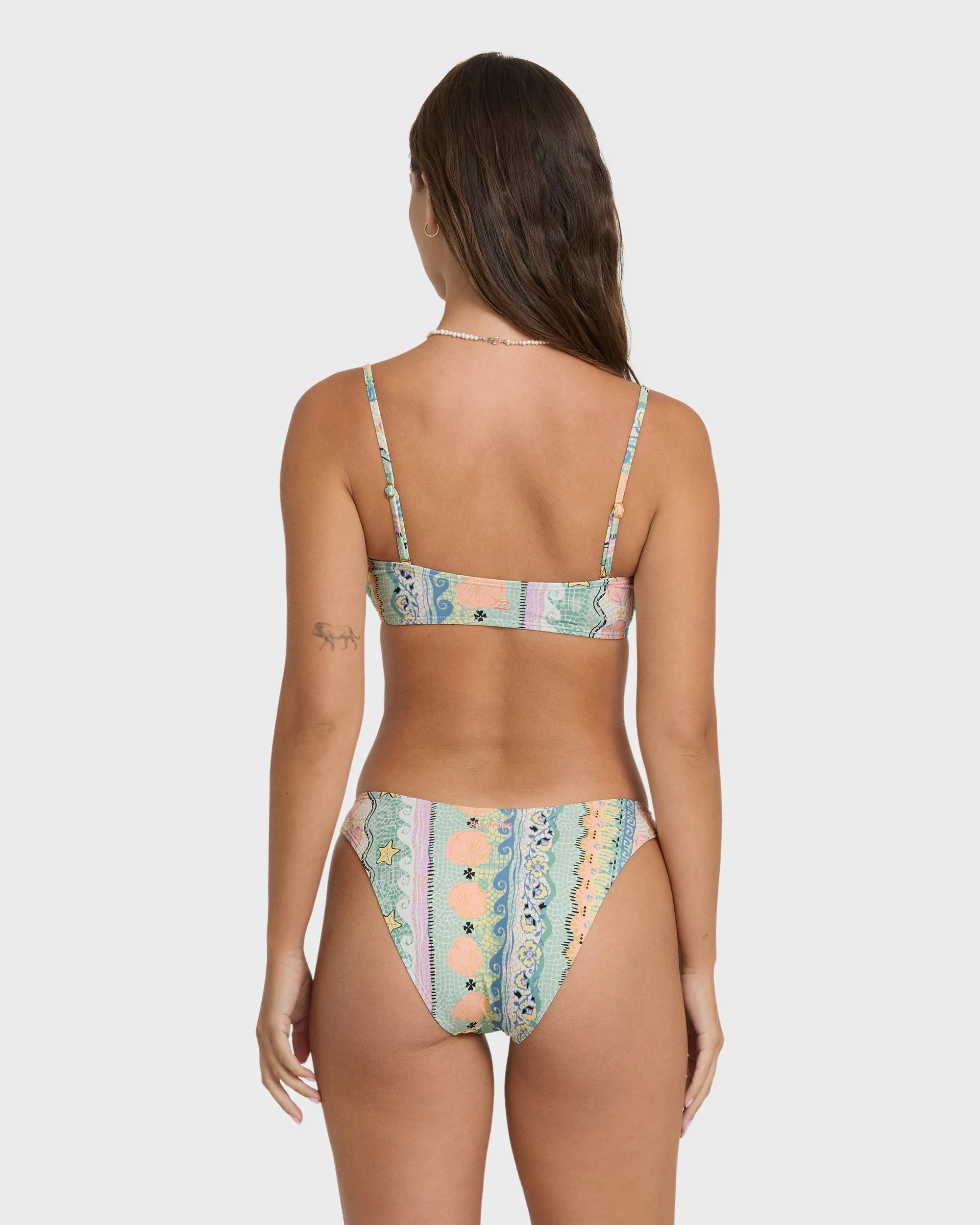 Tide Pool Maui Medium Bikini Bottoms - Light Blue Multi sold by Billabong