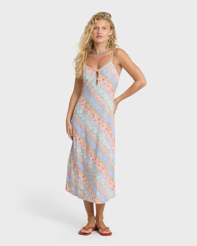 Fresh Daze Midi Dress - Pale Peach made by Billabong