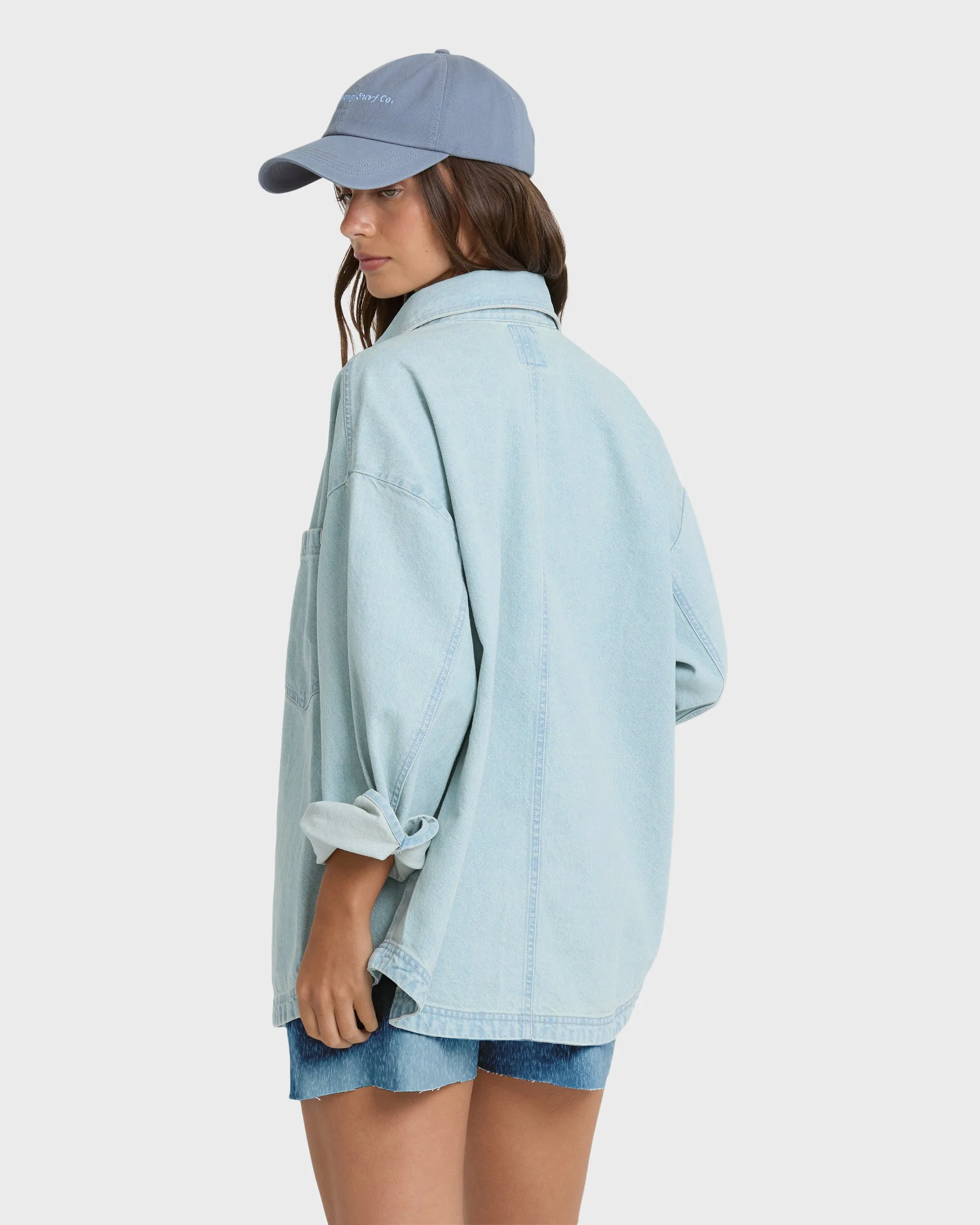 Mix Match Long Sleeve Denim Overshirt - Sky Wash sold by Billabong product image thumbnail 2