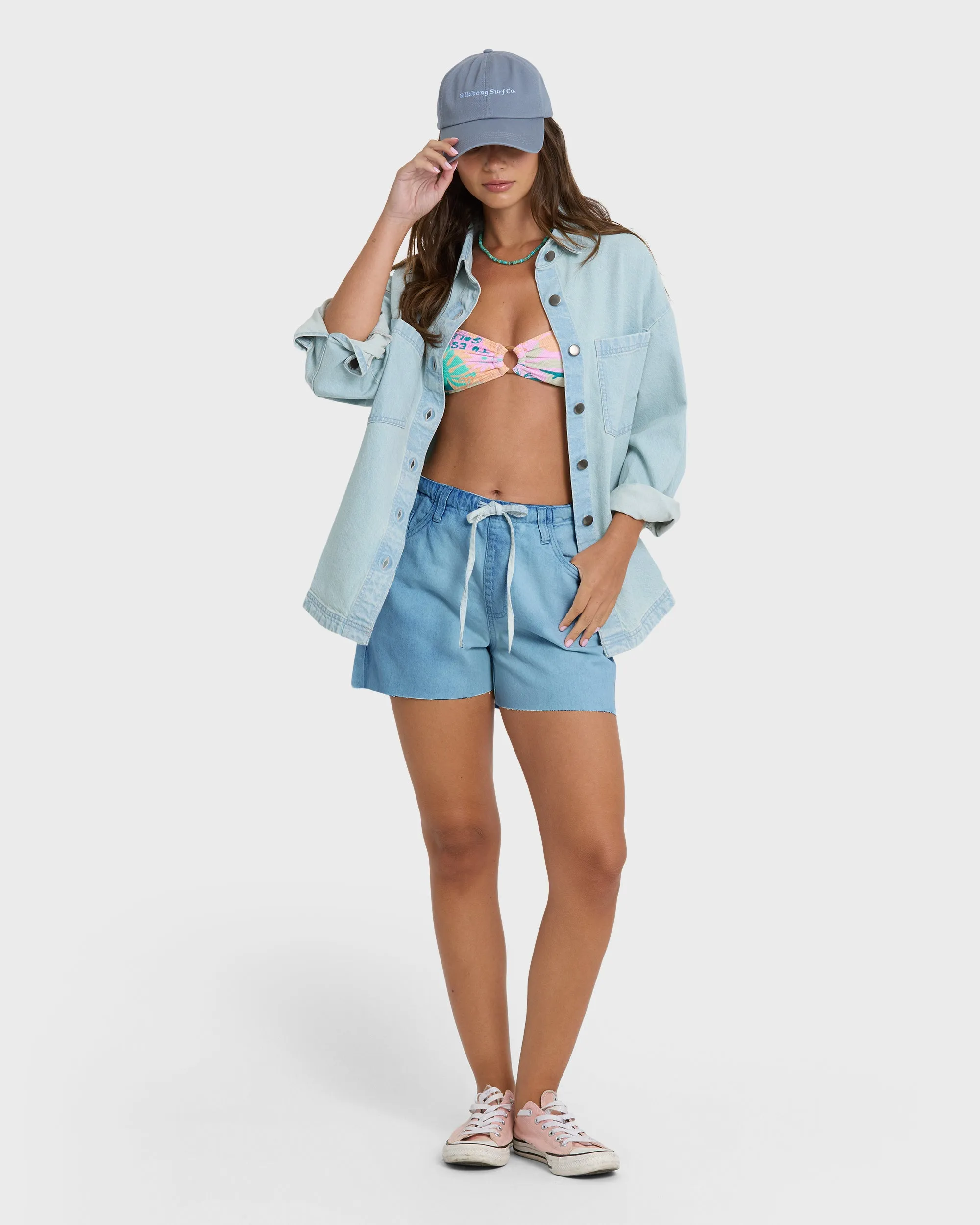 Mix Match Long Sleeve Denim Overshirt - Sky Wash sold by Billabong product image thumbnail 3