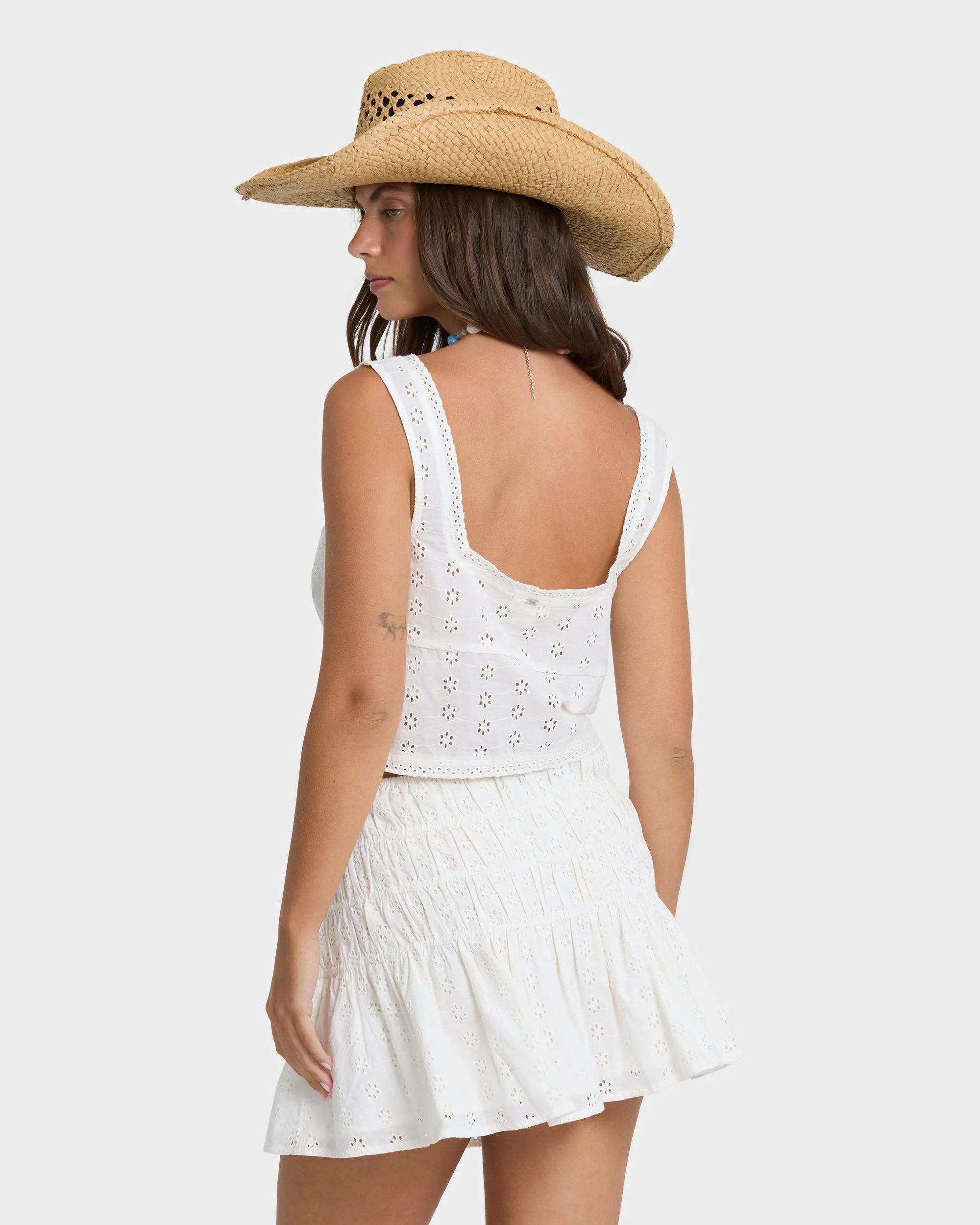 Eyelet Forever Tank Top - Salt Crystal sold by Billabong product image thumbnail 2