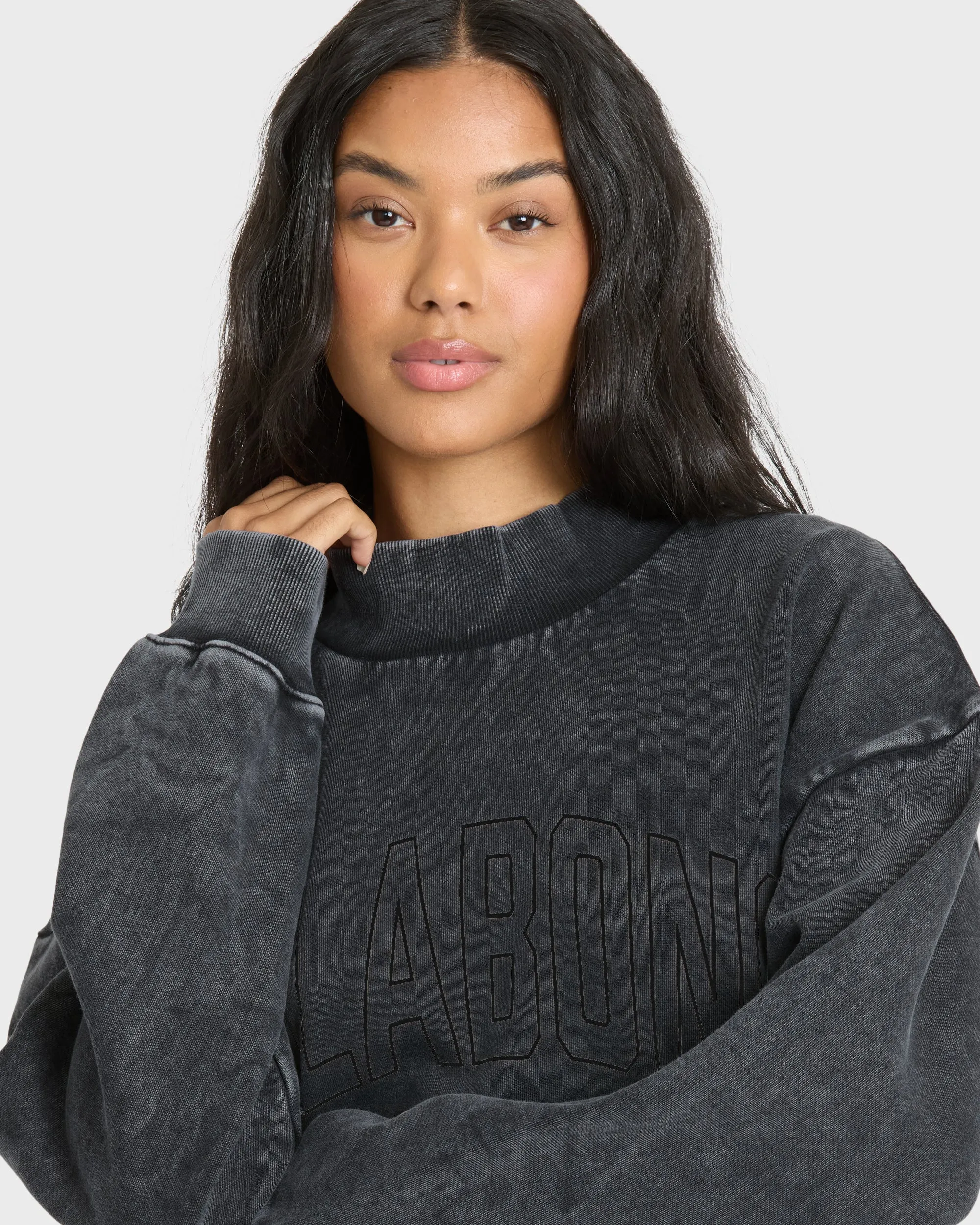 Sun Washed Mock Neck Sweatshirt - Black Sands sold by Billabong product image thumbnail 5