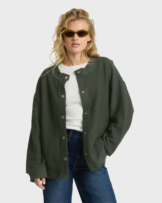 Fire Side Fleece Shacket - Canteen made by Billabong
