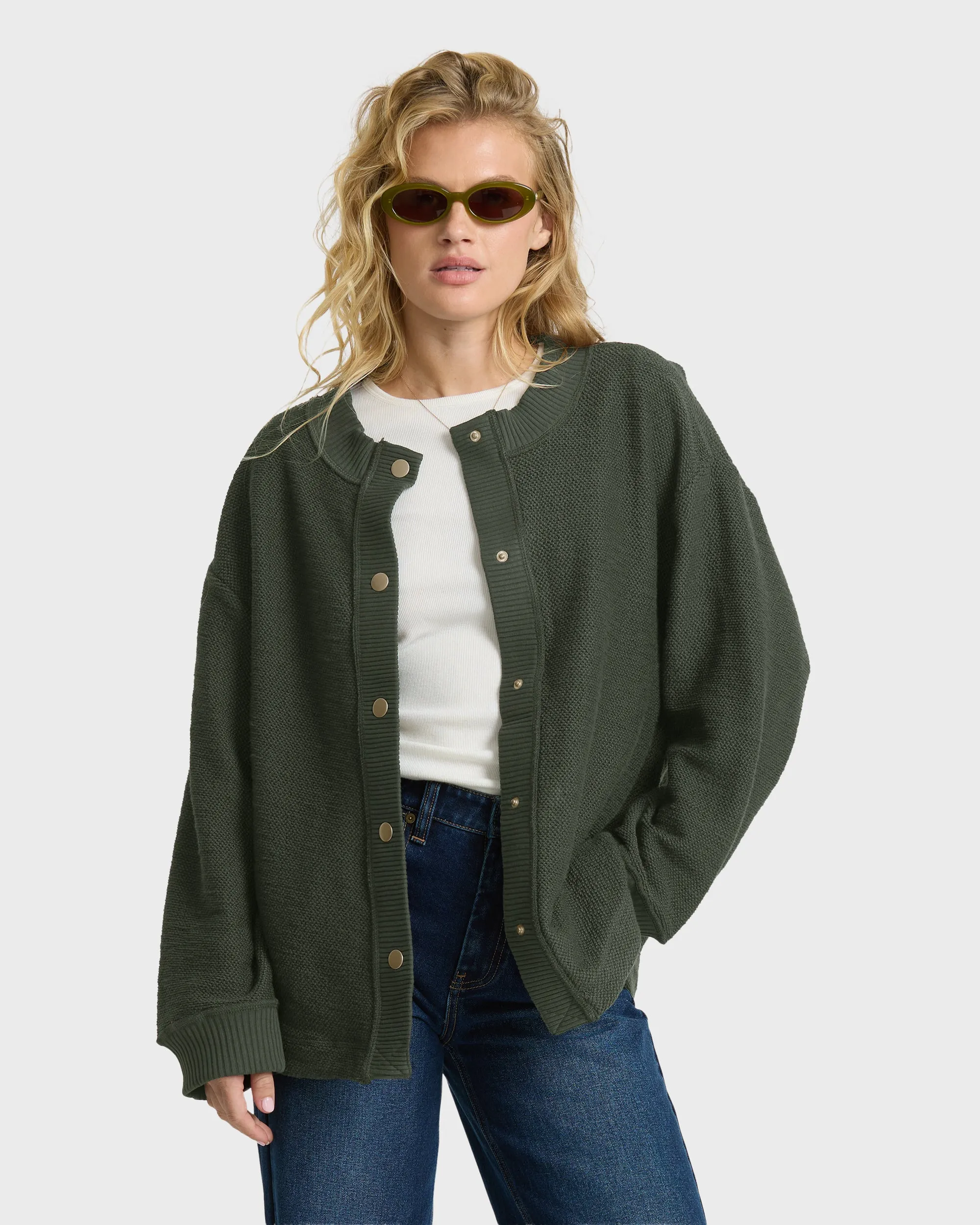Fire Side Fleece Shacket - Canteen sold by Billabong