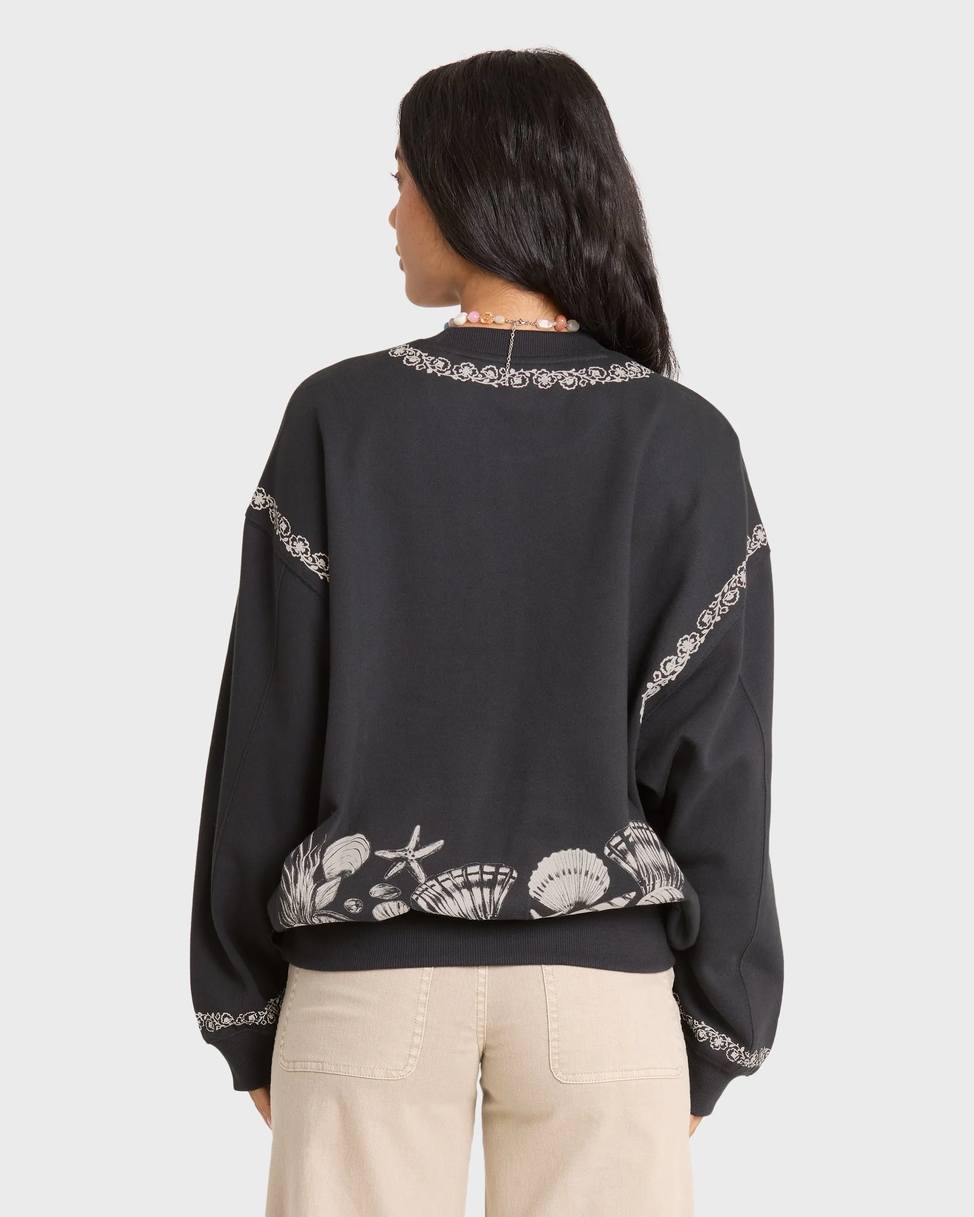 Sea Treasure Kendal Crewneck Sweatshirt - Black Sands sold by Billabong product image thumbnail 2