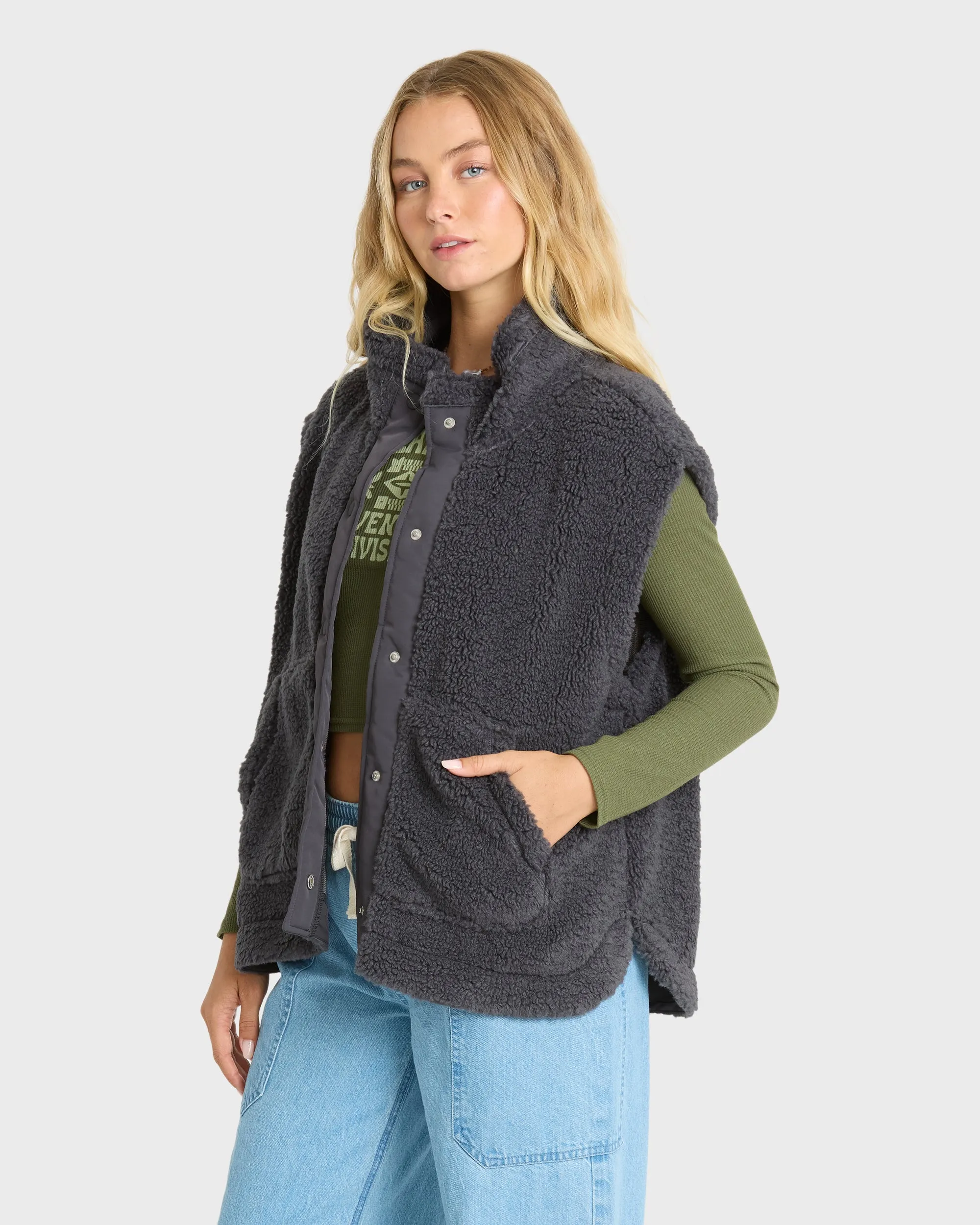 Waver Fleece Vest - Black Sands sold by Billabong product image thumbnail 4