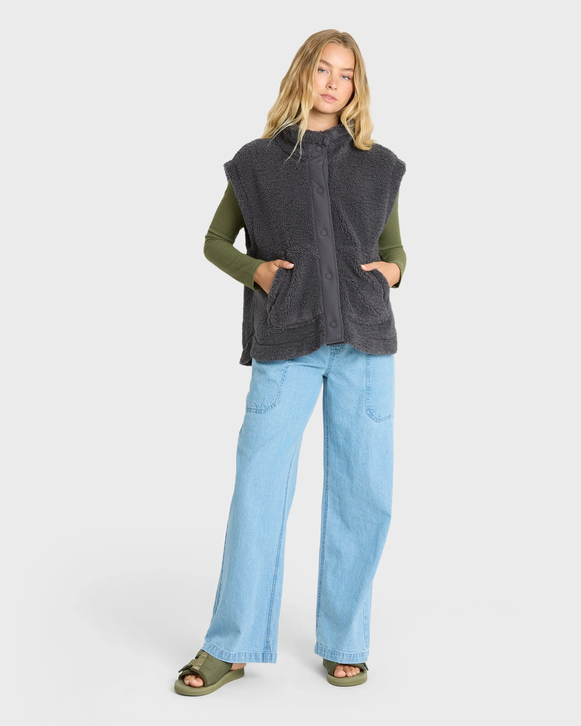 Waver Fleece Vest - Black Sands sold by Billabong product image thumbnail 3