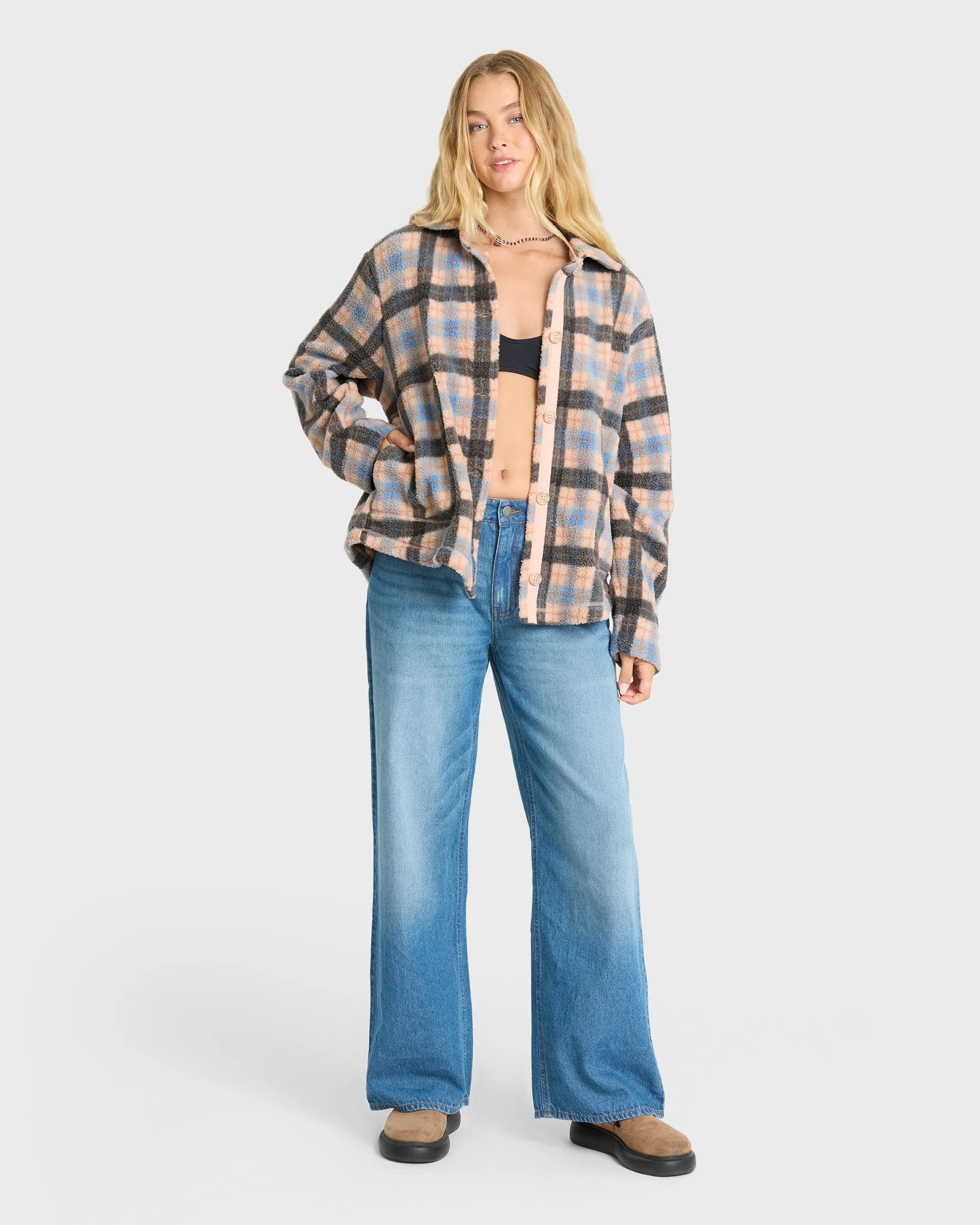 Adventure Division Breezy Fleece Shacket - Blue Bell sold by Billabong product image thumbnail 3
