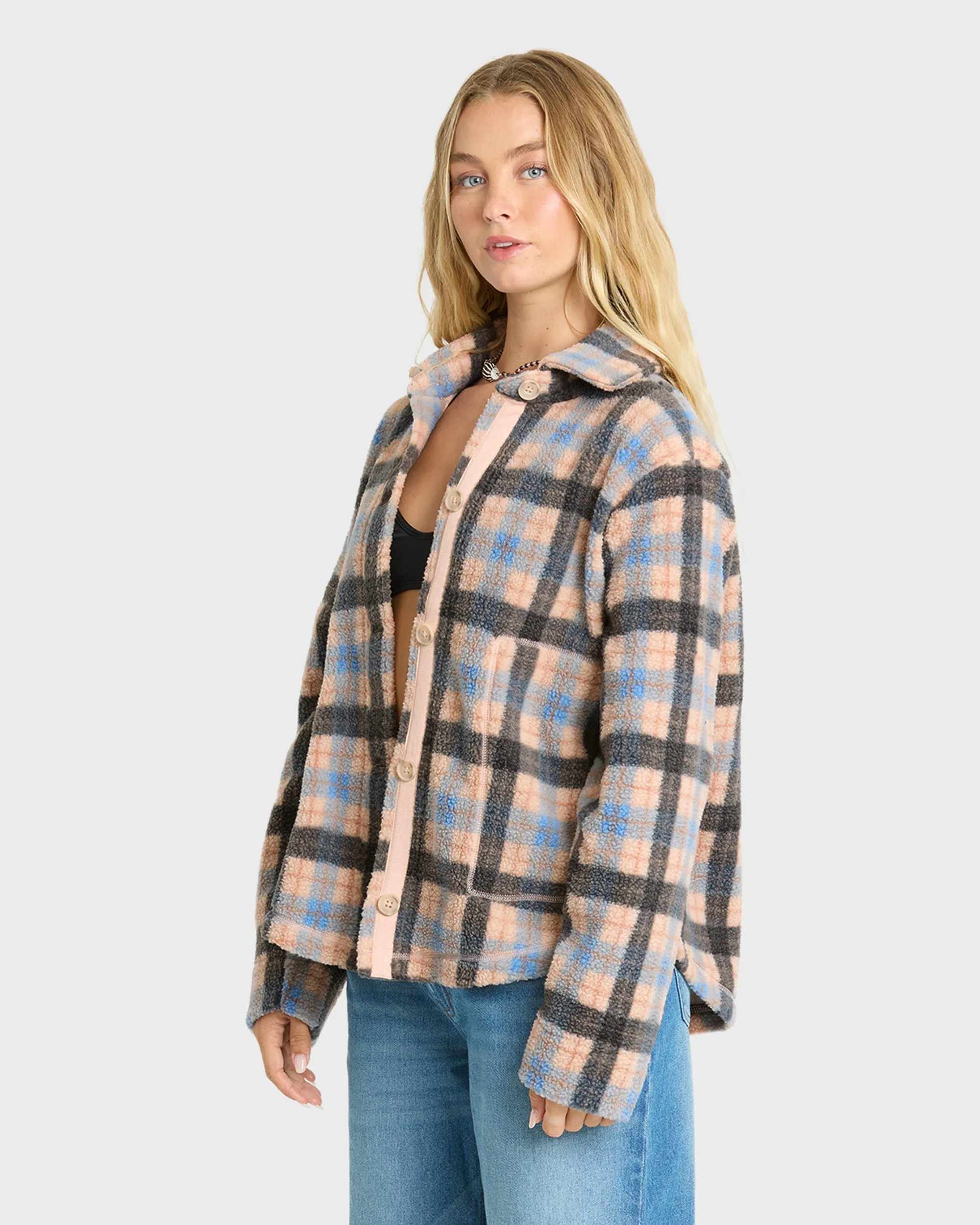 Adventure Division Breezy Fleece Shacket - Blue Bell sold by Billabong product image thumbnail 4