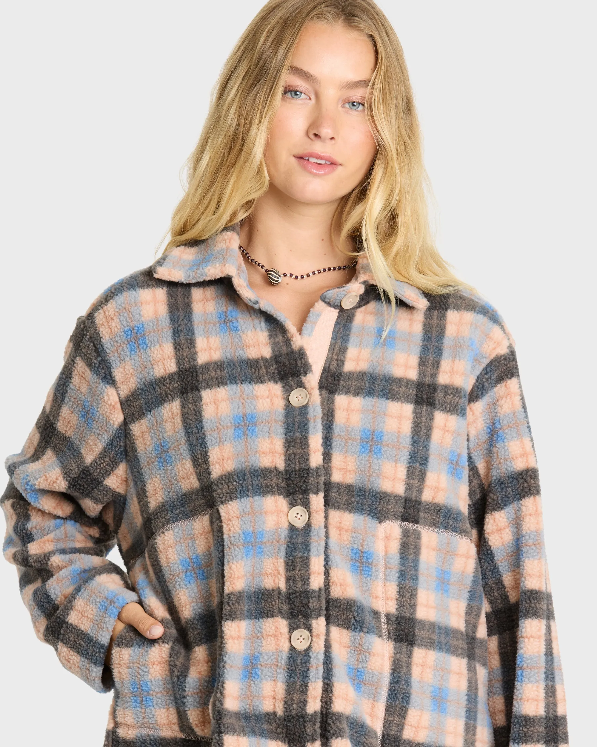 Adventure Division Breezy Fleece Shacket - Blue Bell sold by Billabong product image thumbnail 5