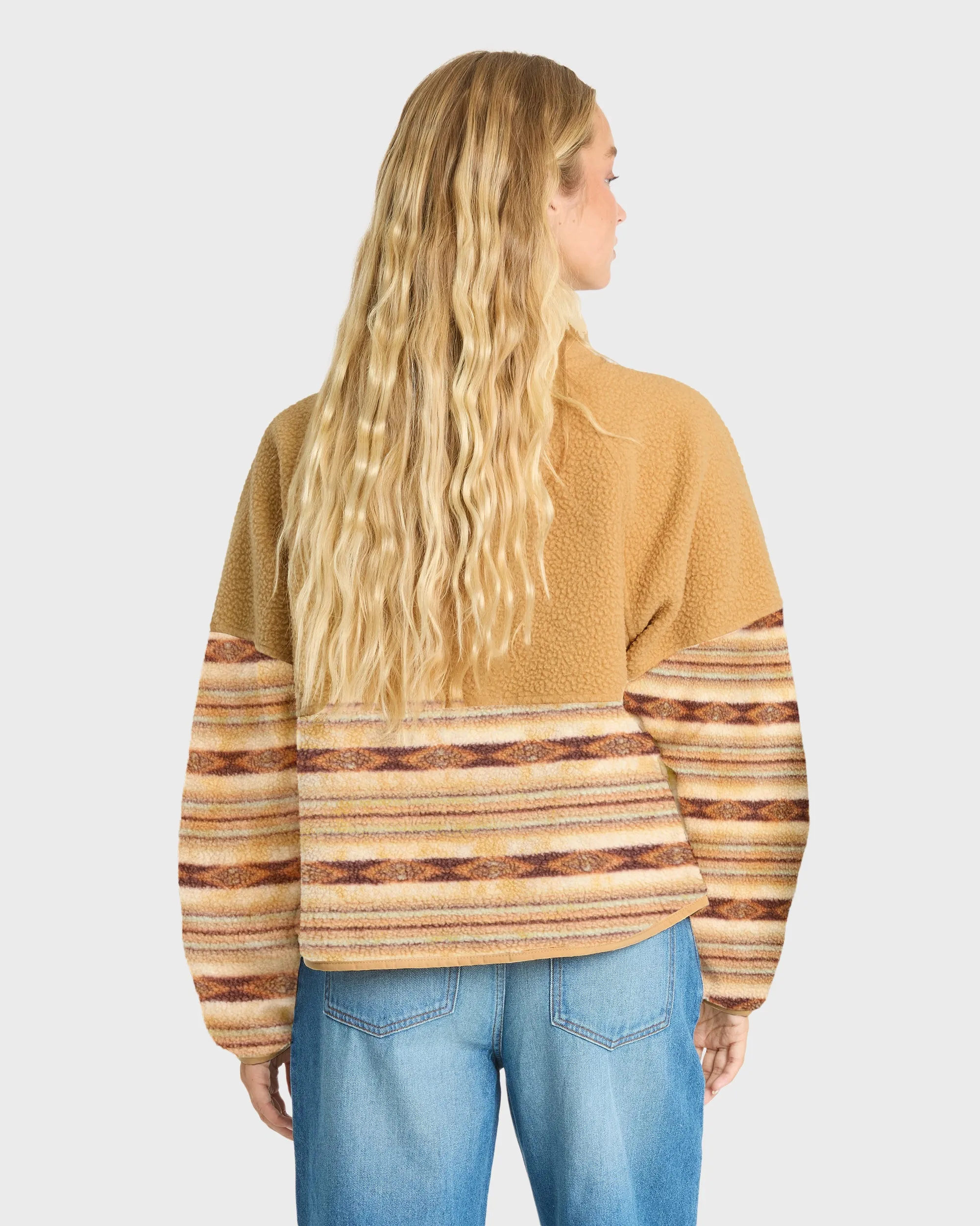 Popoyo Sherpa Full Zip Fleece Jacket - Curry sold by Billabong product image thumbnail 2