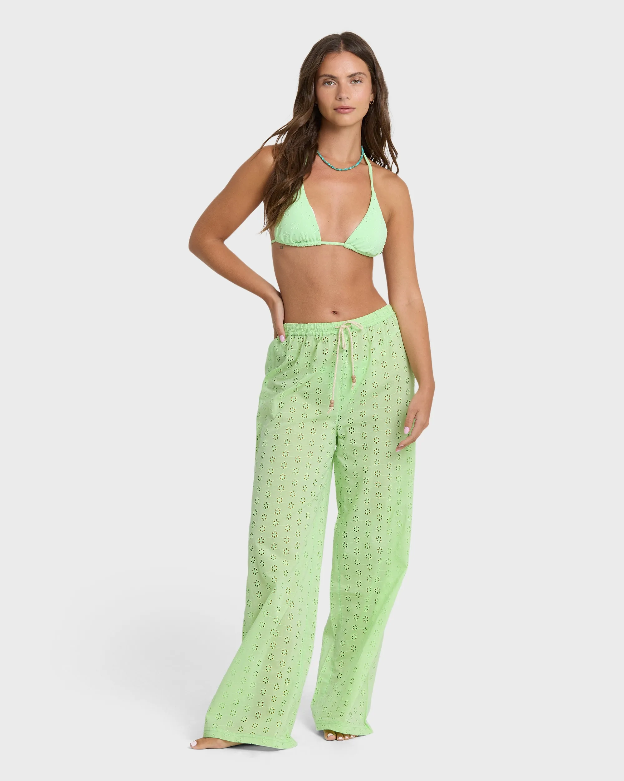 Sun Lit Cover Up Pants - Green Glow sold by Billabong product image thumbnail 3