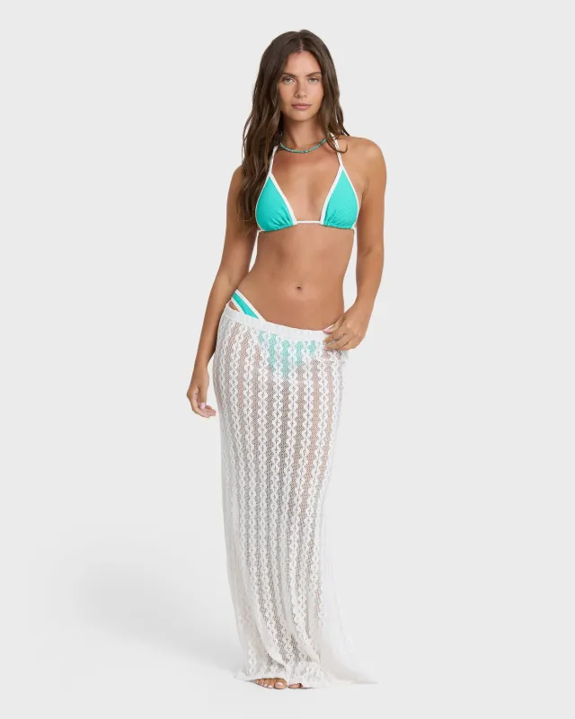 The Keys Knit Midi Skirt - Salt Crystal made by Billabong