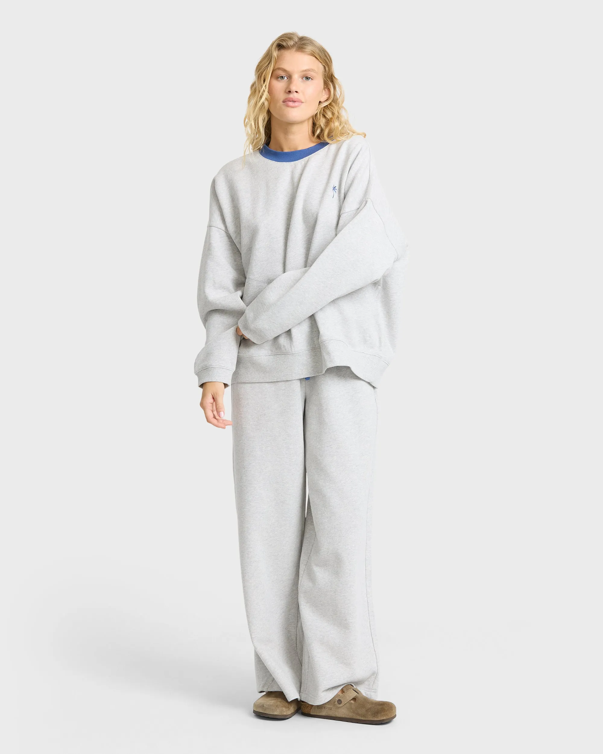 Sunset Palm Crewneck Sweatshirt - Heather Gray sold by Billabong product image thumbnail 3