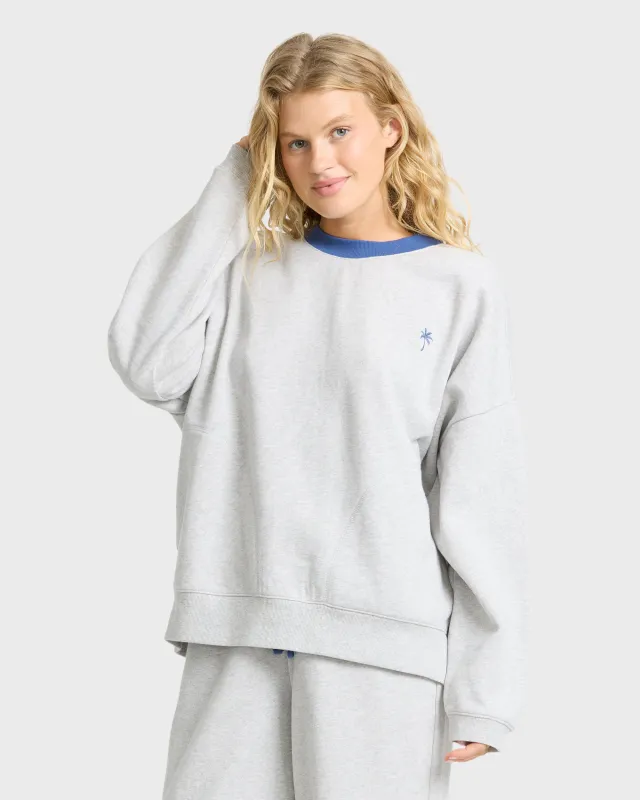 Sunset Palm Crewneck Sweatshirt - Heather Gray made by Billabong