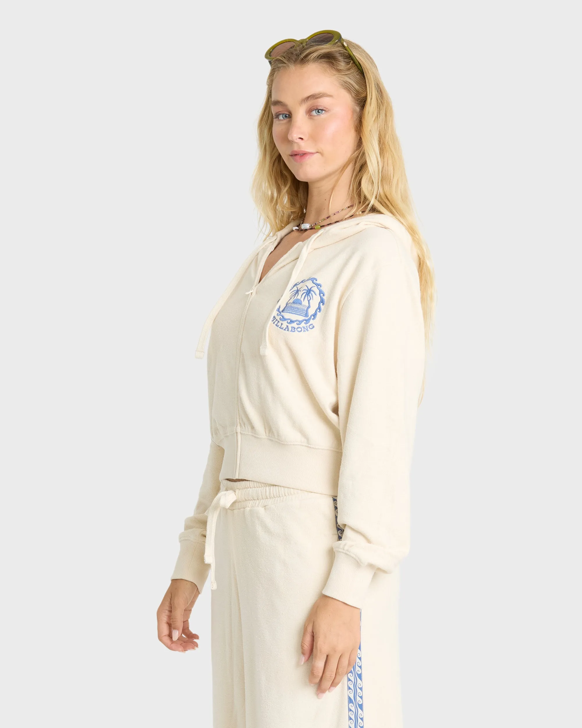 Palm 73 Zip-Up Hoodie - White Cap sold by Billabong product image thumbnail 4