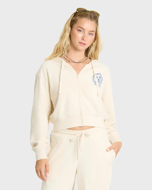 Palm 73 Zip-Up Hoodie - White Cap made by Billabong