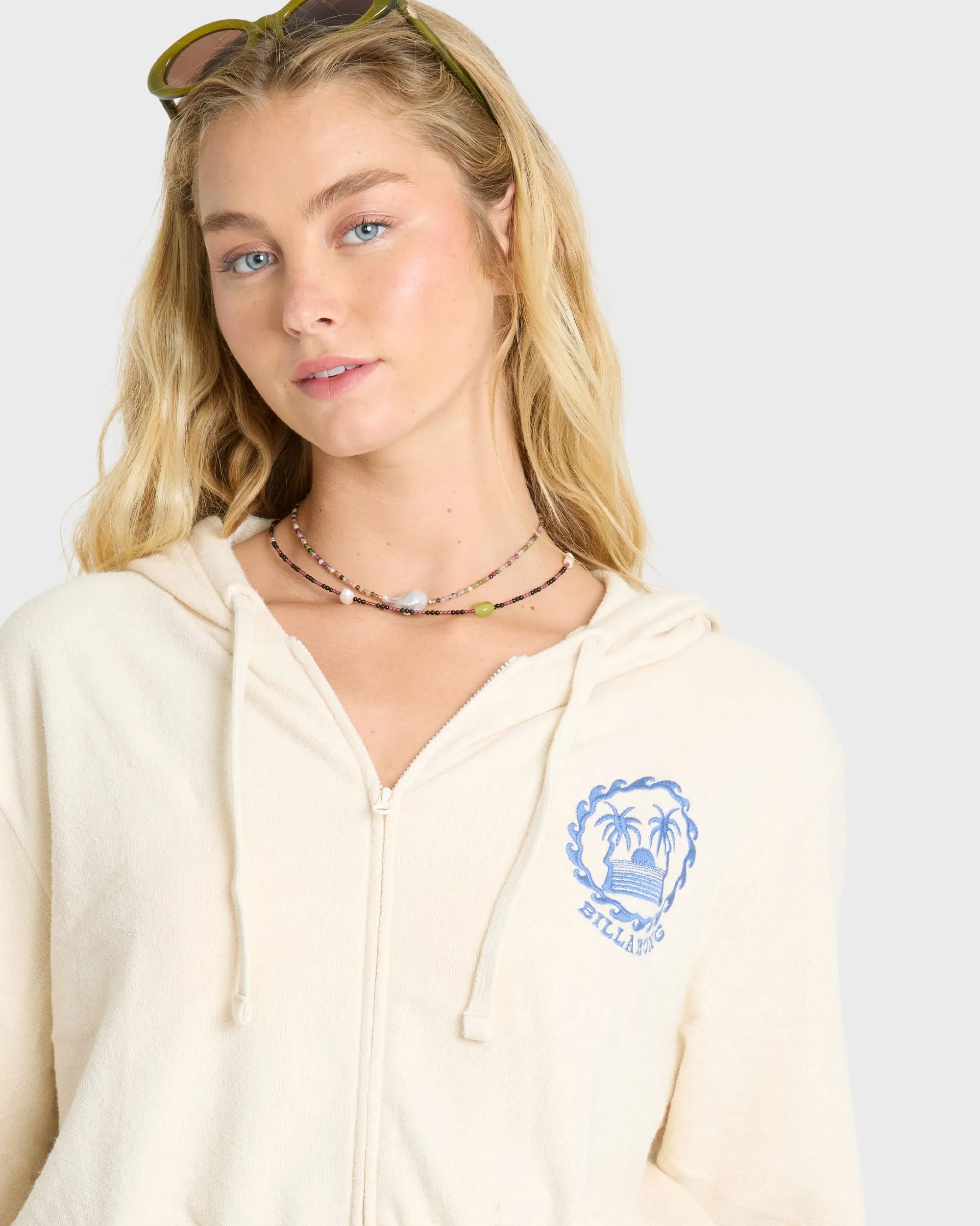 Palm 73 Zip-Up Hoodie - White Cap sold by Billabong product image thumbnail 5