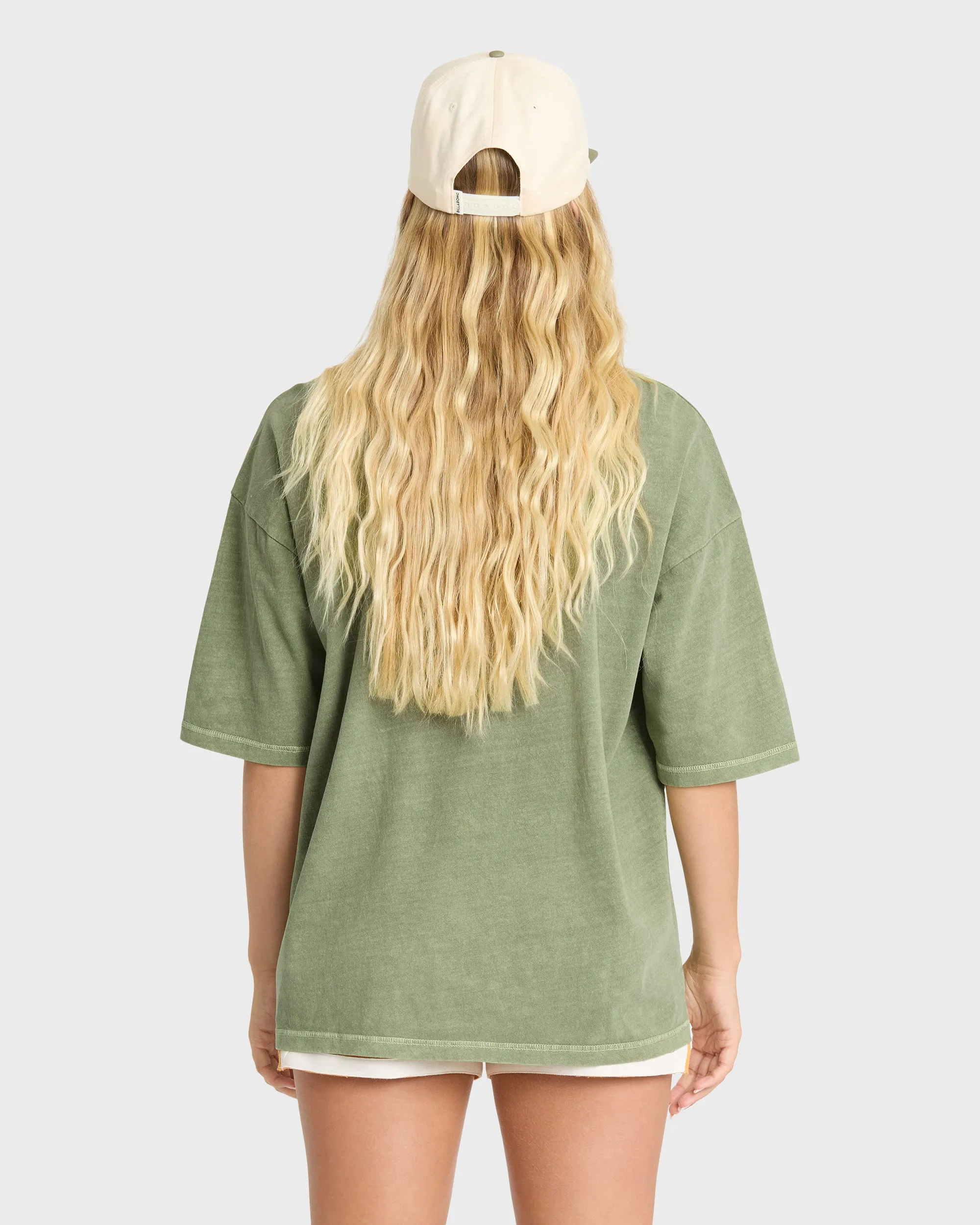 Wave Stamp Short Sleeve Cotton T-Shirt - Army Green sold by Billabong product image thumbnail 2