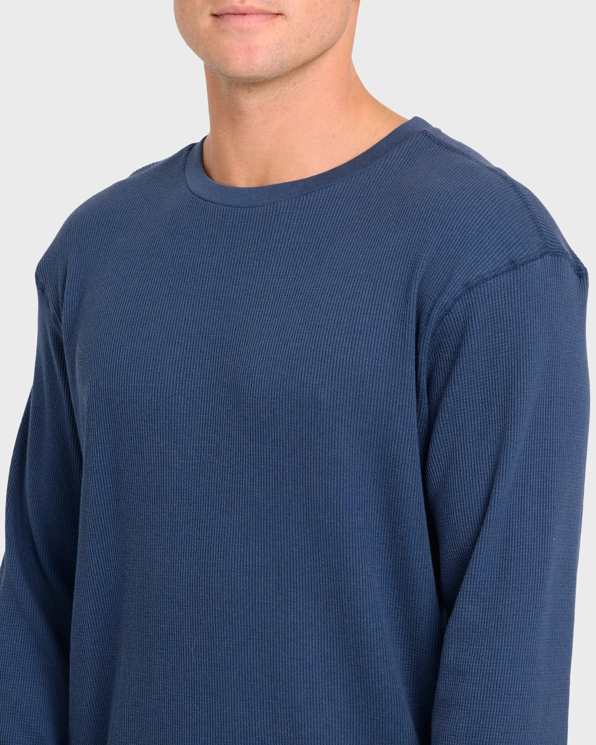 Essential Thermal Long Sleeve Knit Tee - Dark Denim sold by Billabong product image thumbnail 5