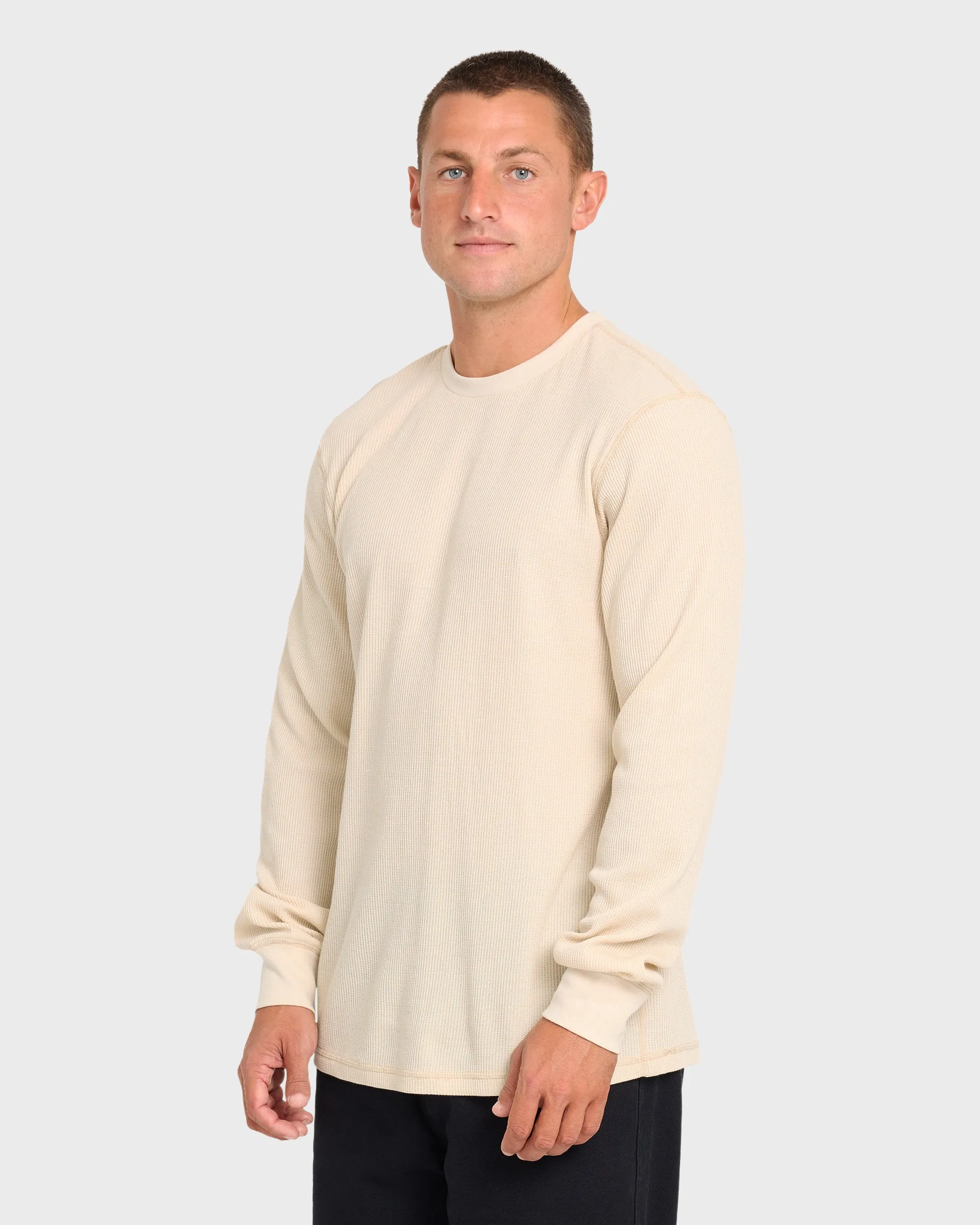 Essential Thermal Long Sleeve Knit T-Shirt - Oatmeal sold by Billabong product image thumbnail 4
