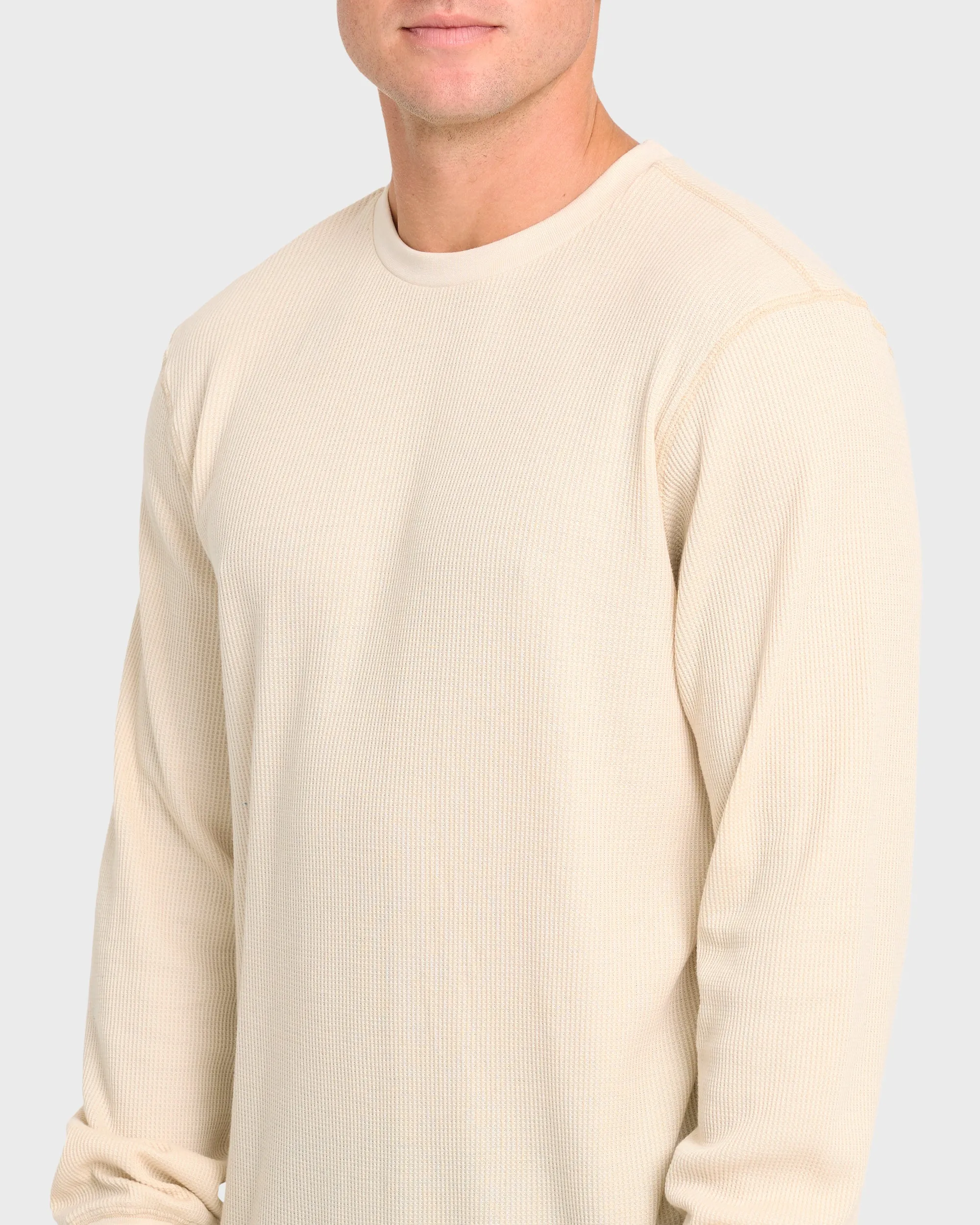 Essential Thermal Long Sleeve Knit T-Shirt - Oatmeal sold by Billabong product image thumbnail 5