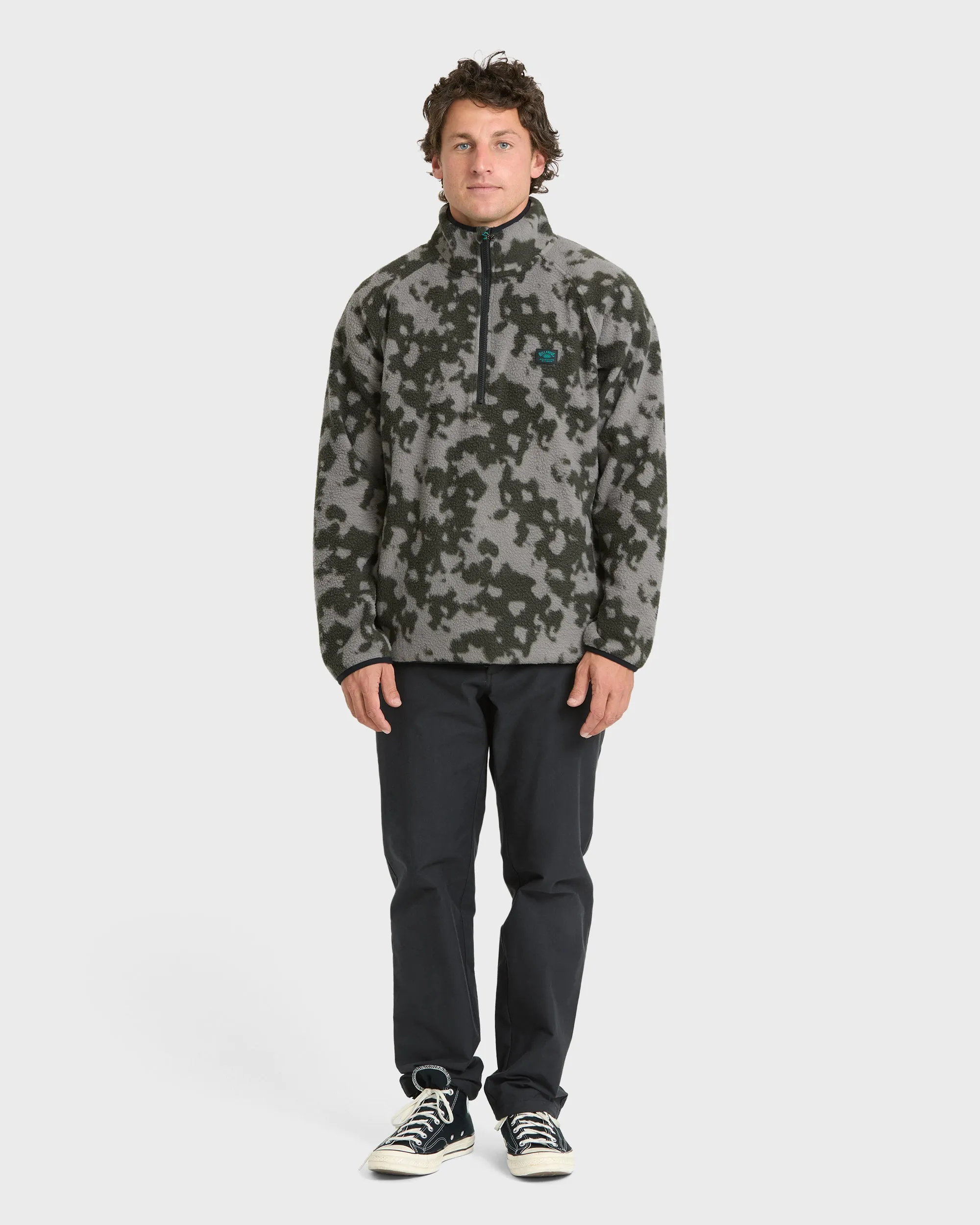 A/Div Boundary Mock Neck Half-Zip Sweatshirt - Black sold by Billabong product image thumbnail 5