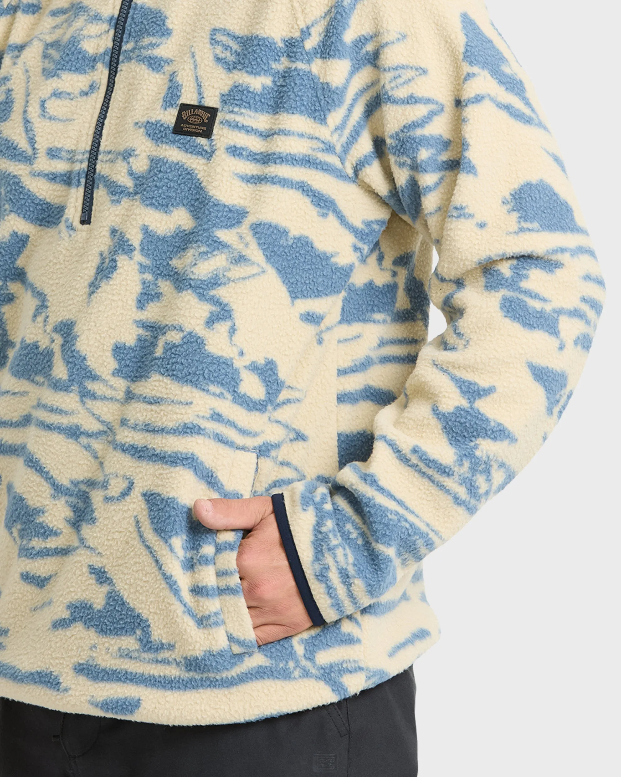 A/Div Boundary Mock Neck Half-Zip Sweatshirt - Sand Khaki sold by Billabong product image thumbnail 4