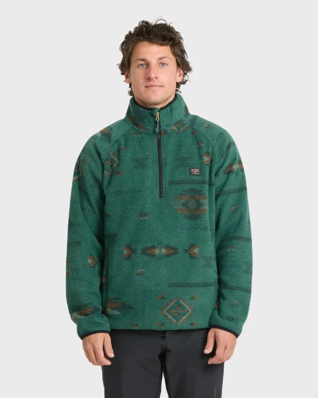 A/Div Boundary Mock Neck Half-Zip Sweatshirt - Smoke Pine made by Billabong