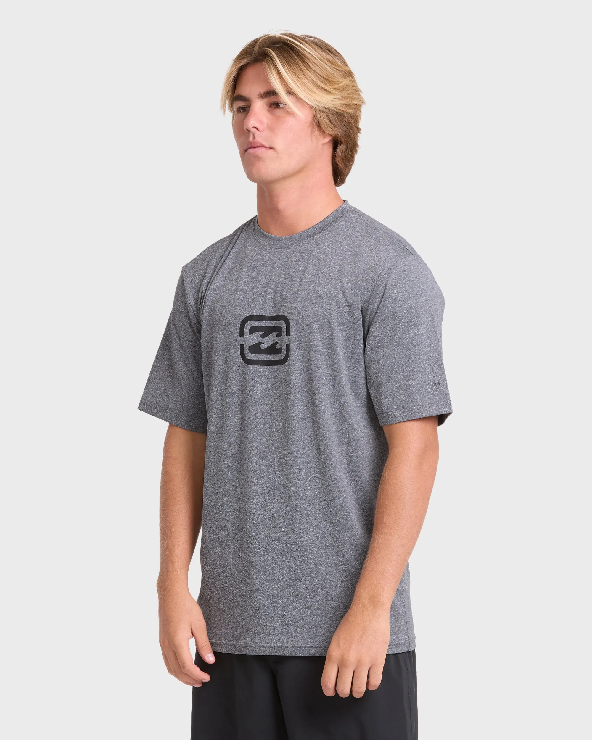 All Day Wave Loose Fit UPF 50 Short Sleeve Surf Tee - Light Gray Heather sold by Billabong product image thumbnail 4