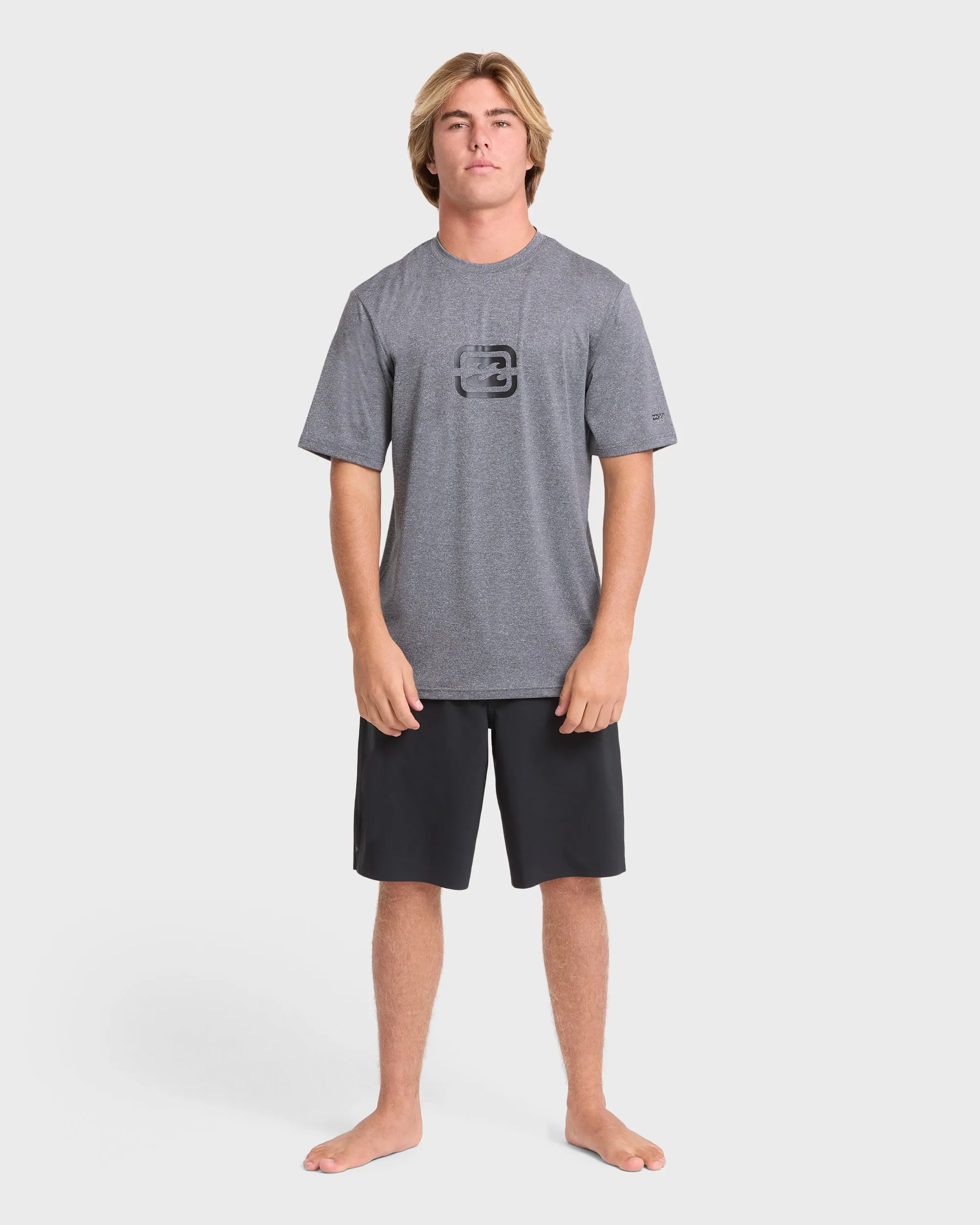 All Day Wave Loose Fit UPF 50 Short Sleeve Surf Tee - Light Gray Heather sold by Billabong product image thumbnail 3